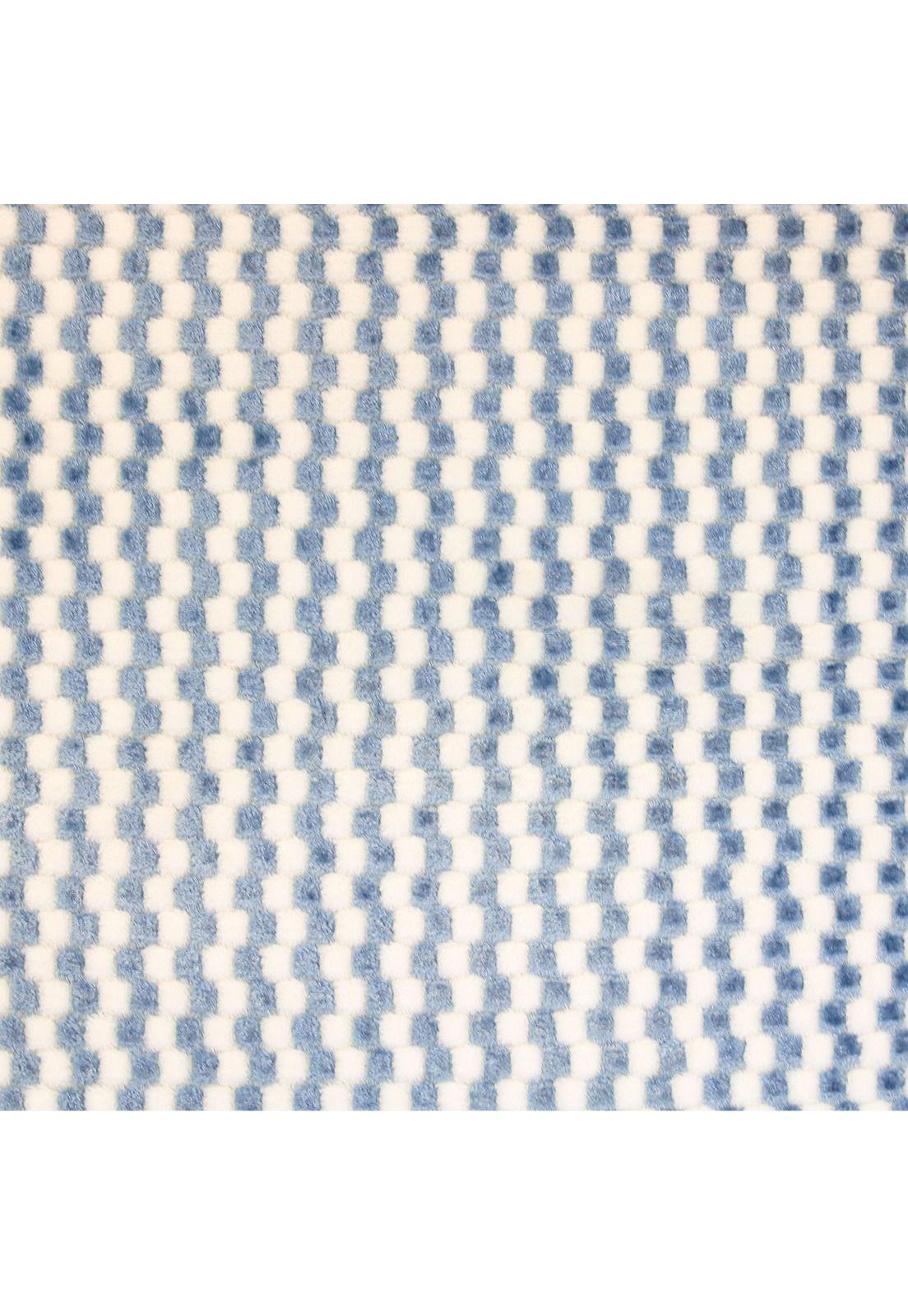 Alfombra de Baño Memory Foam 40x60 cm Cuadros Azul-3