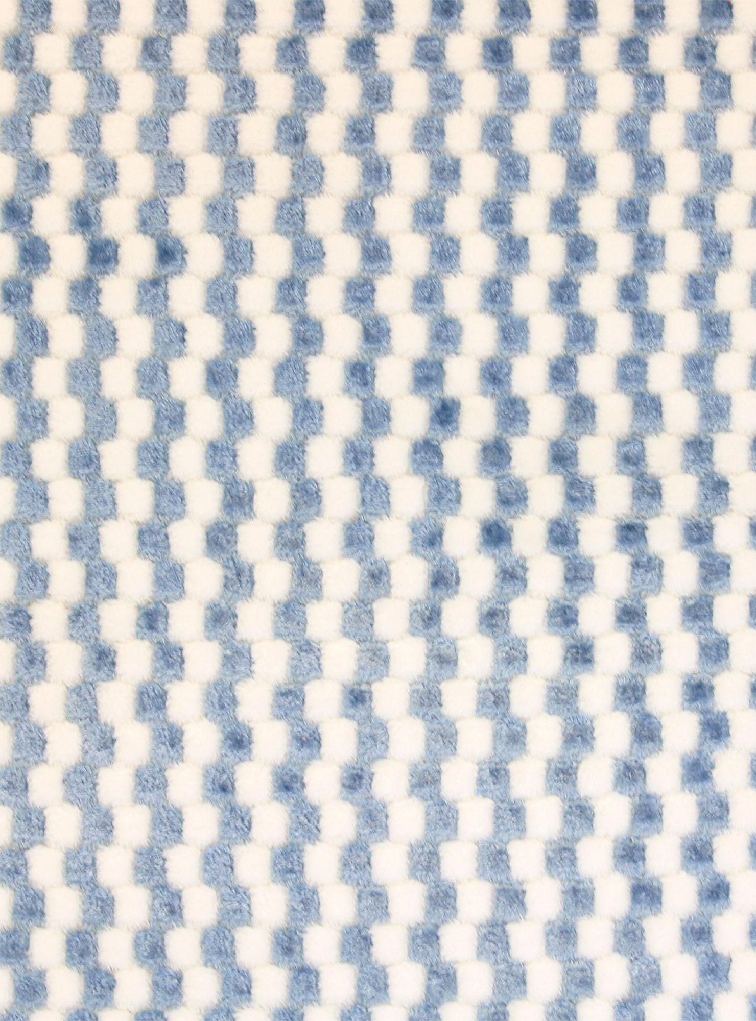 Alfombra de Baño Nautica Home Memory Foam 40x60 cm Cuadros Azul-3