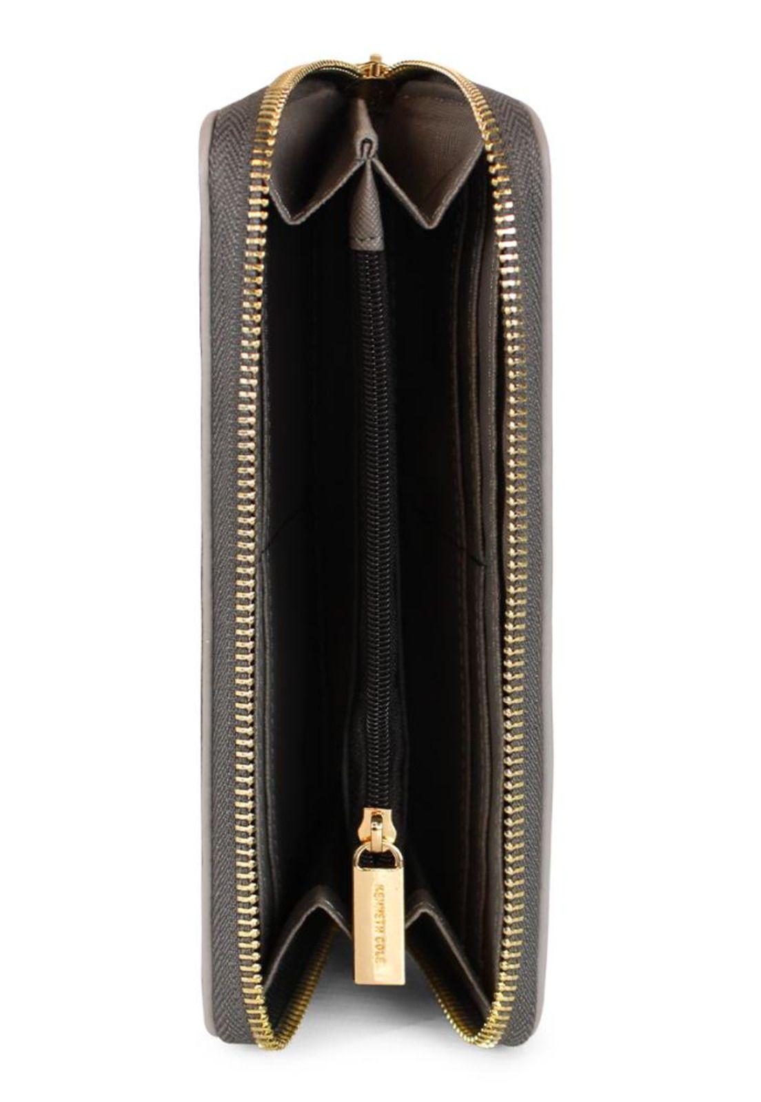Billetera mujer Ava gris Kenneth Cole-3