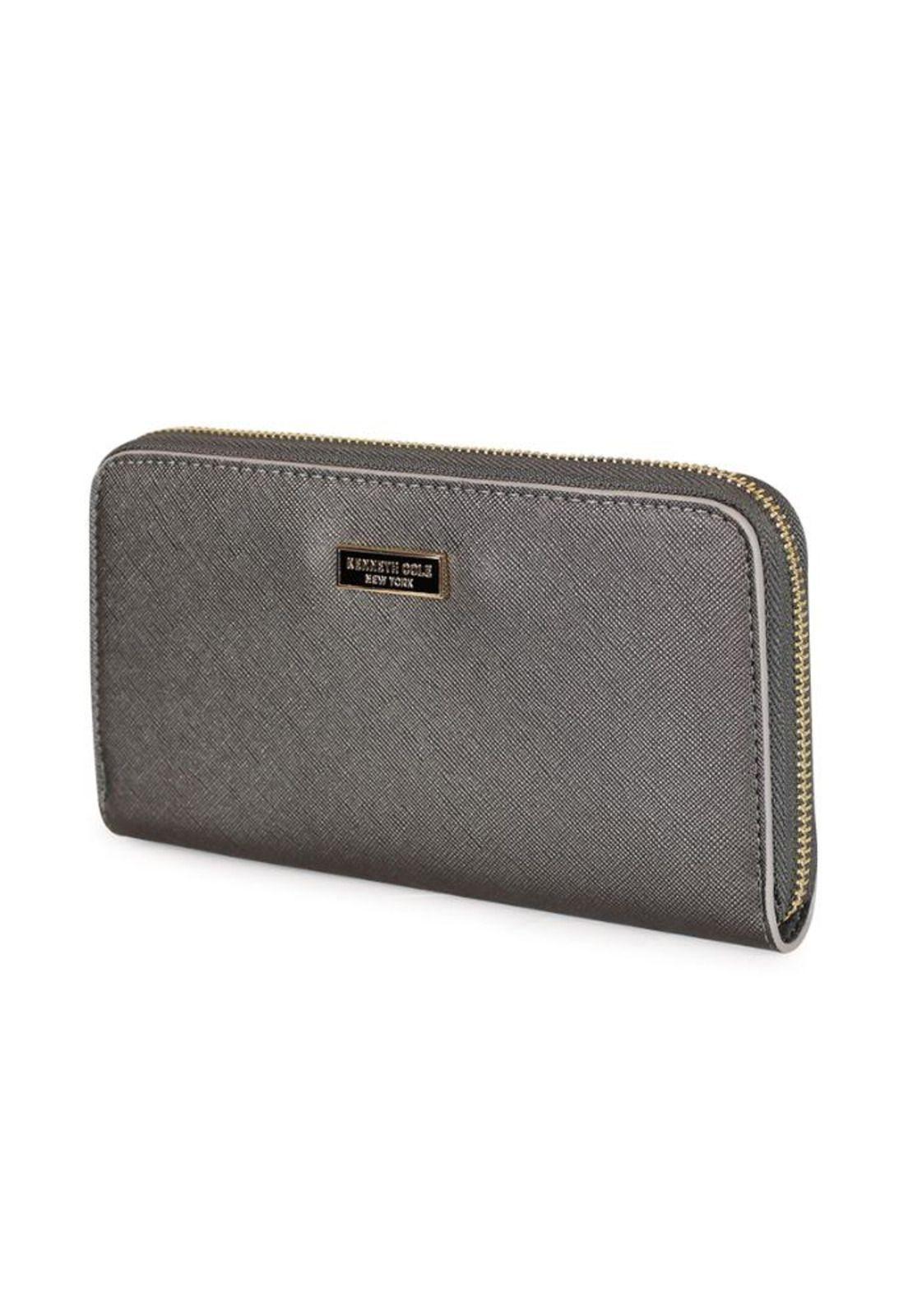 Billetera mujer Ava gris Kenneth Cole-0