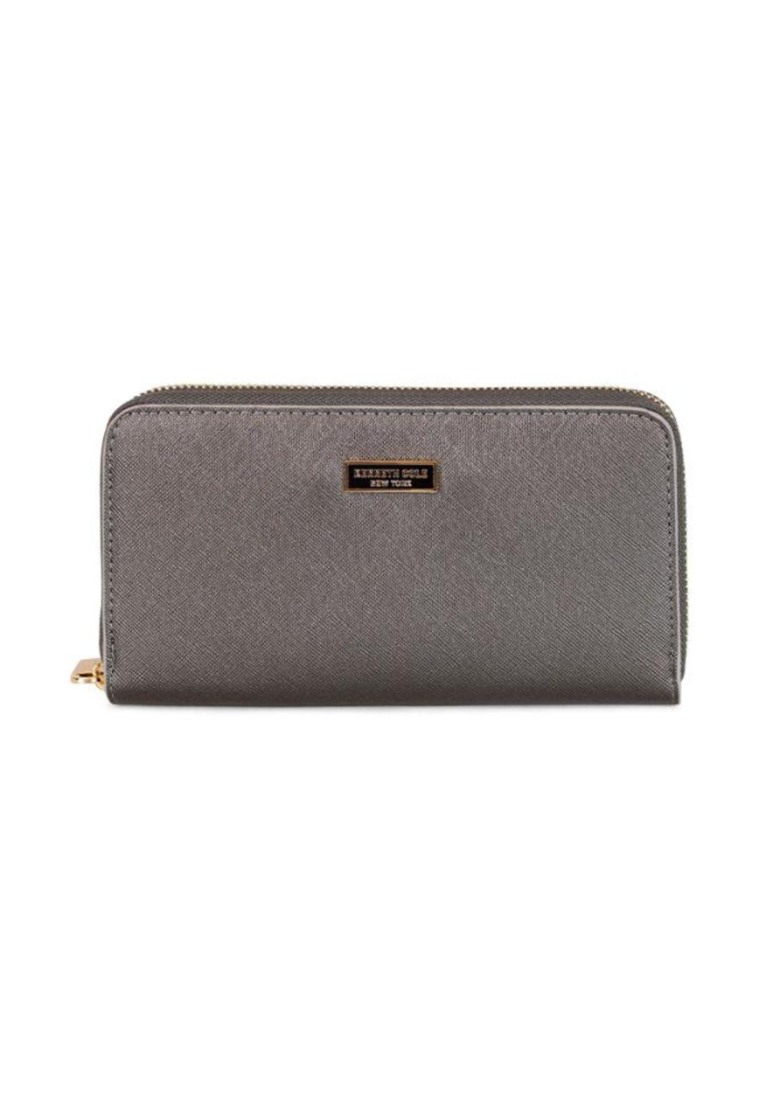 Billetera mujer Ava gris Kenneth Cole-1