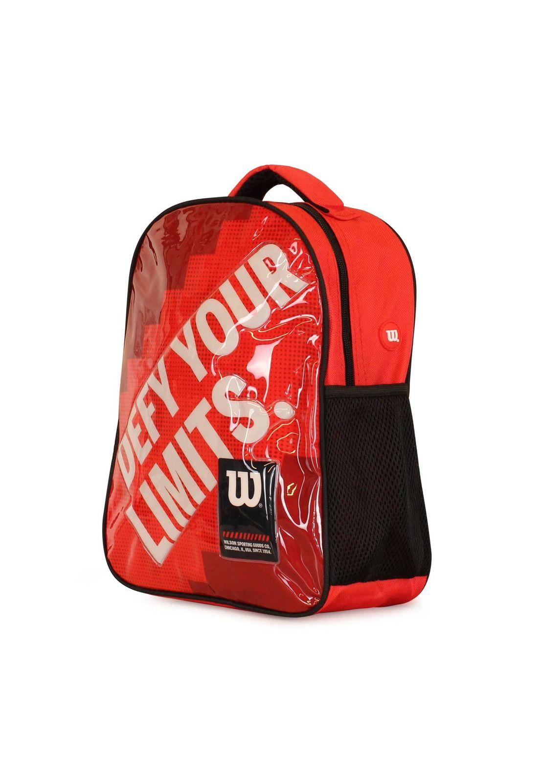 Pack Wilson mochila infantil Logan Rojo + banano Oval rojo-5
