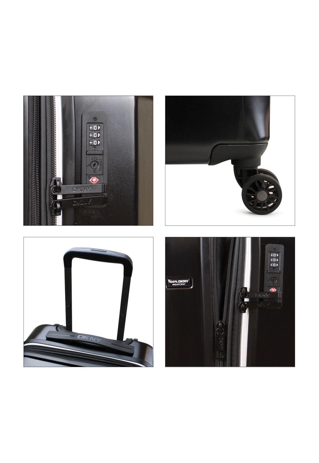 Pack 2 Maletas Donna Karan Lumina S 10kg + L 23kg negra DKNY-7