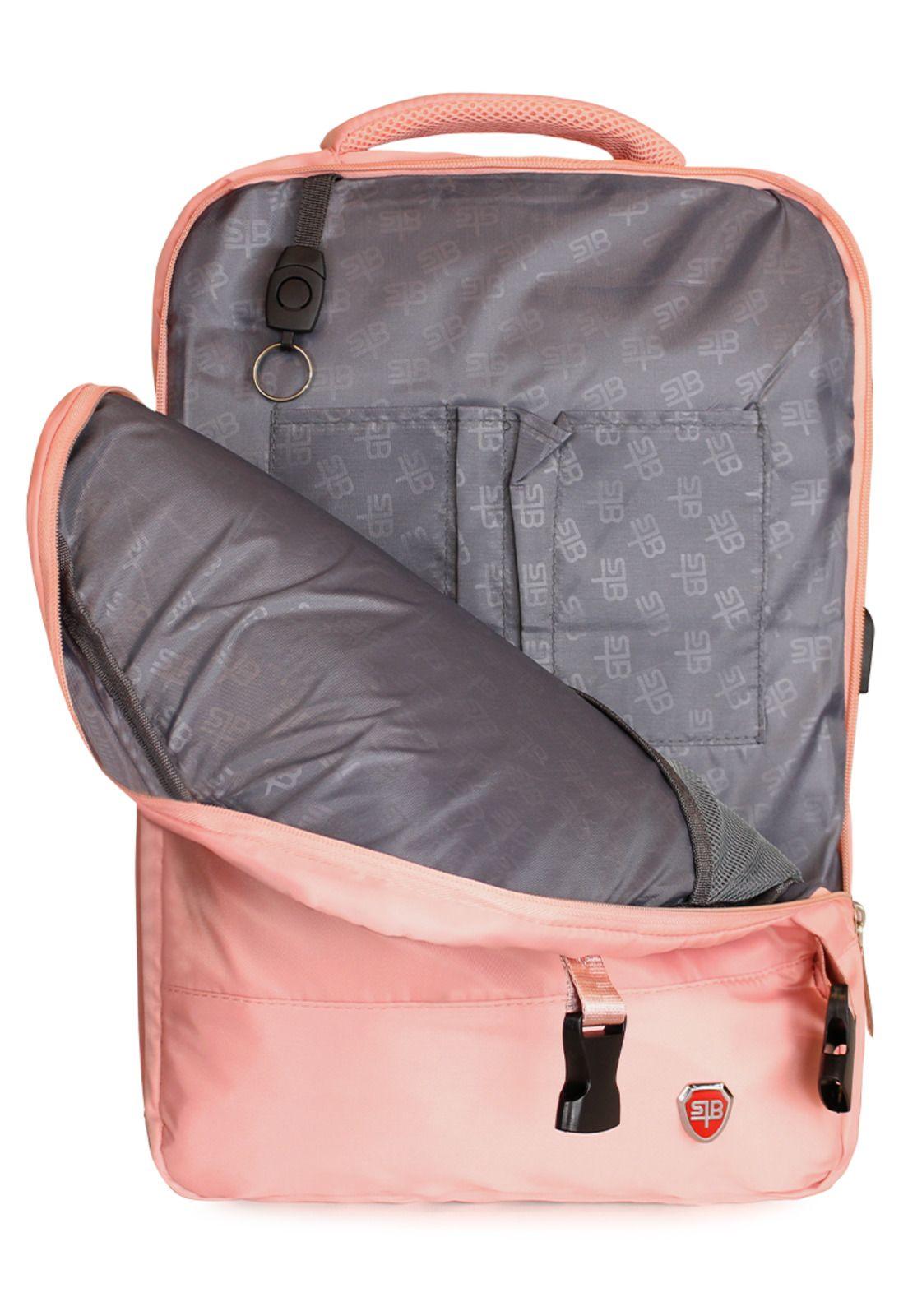 Mochila Viral rosada con usb Swiss Bag-3