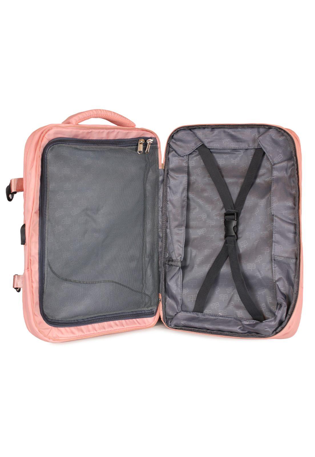 Mochila Viral rosada con usb Swiss Bag-4