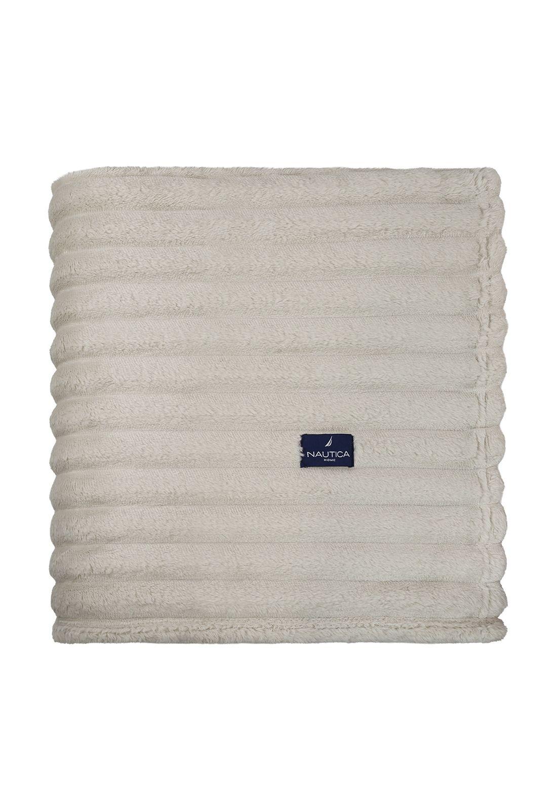 Pack 2 Mantas de cama Nautica Home Jacquard Franela ultrasuave 127x178cm-3