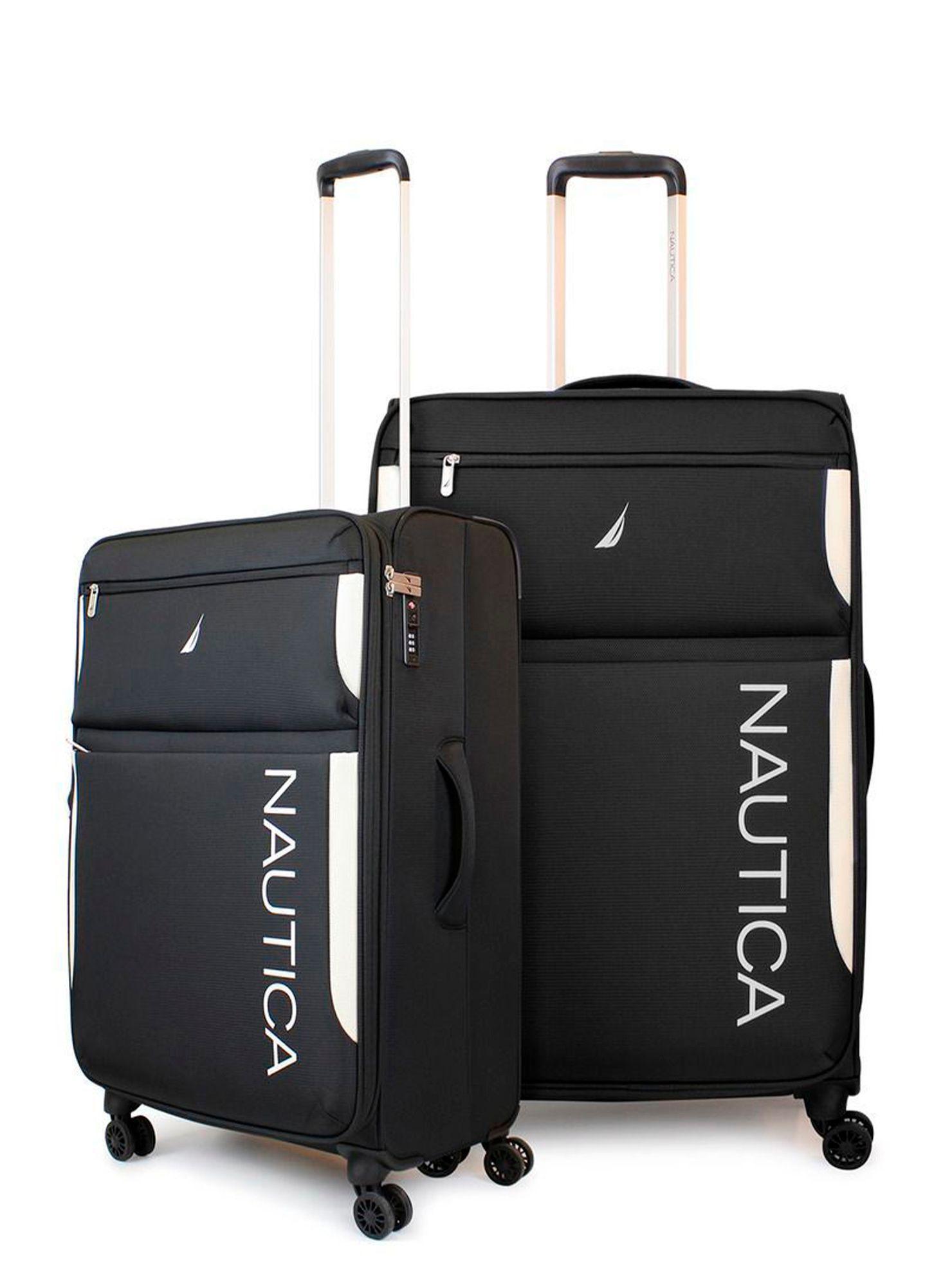 Pack 2 maletas blandas de tela M+L Nautica Marbella 20k y 23k negra-0