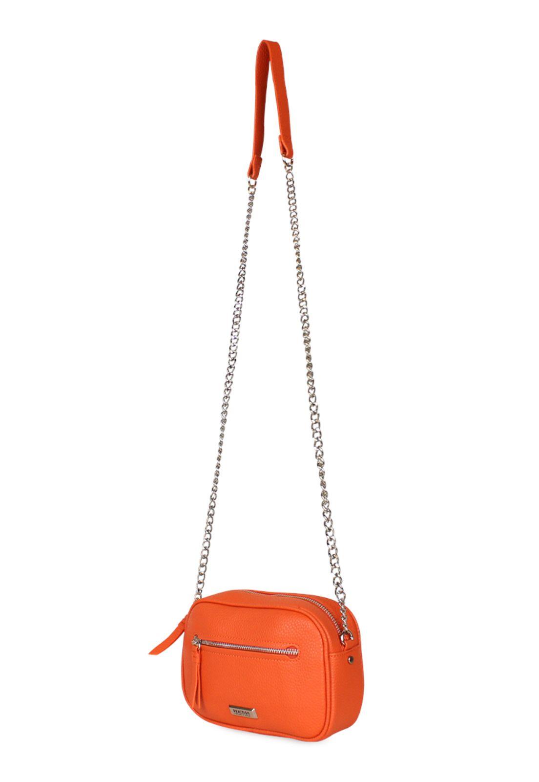 Pack Kenneth cole Cartera calixta orange + Pañuelo Janis gris-2