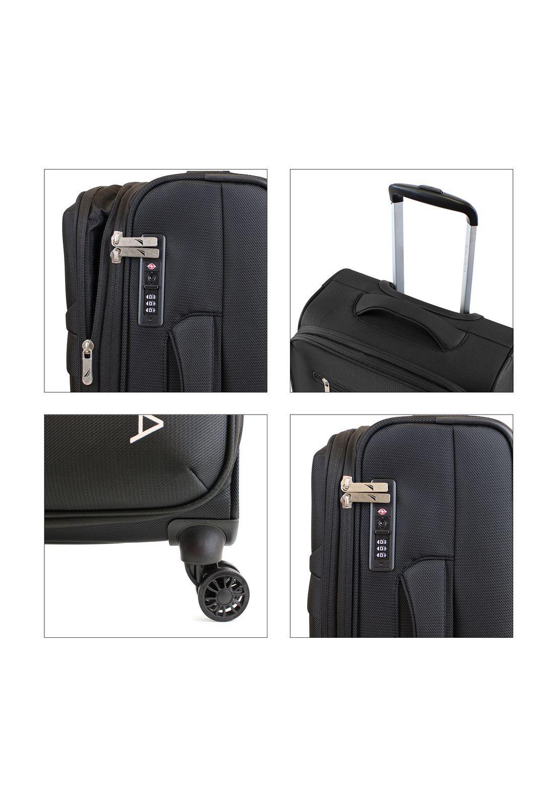 Set de 3 maletas blandas de tela S+M+L Nautica Munich negra-1