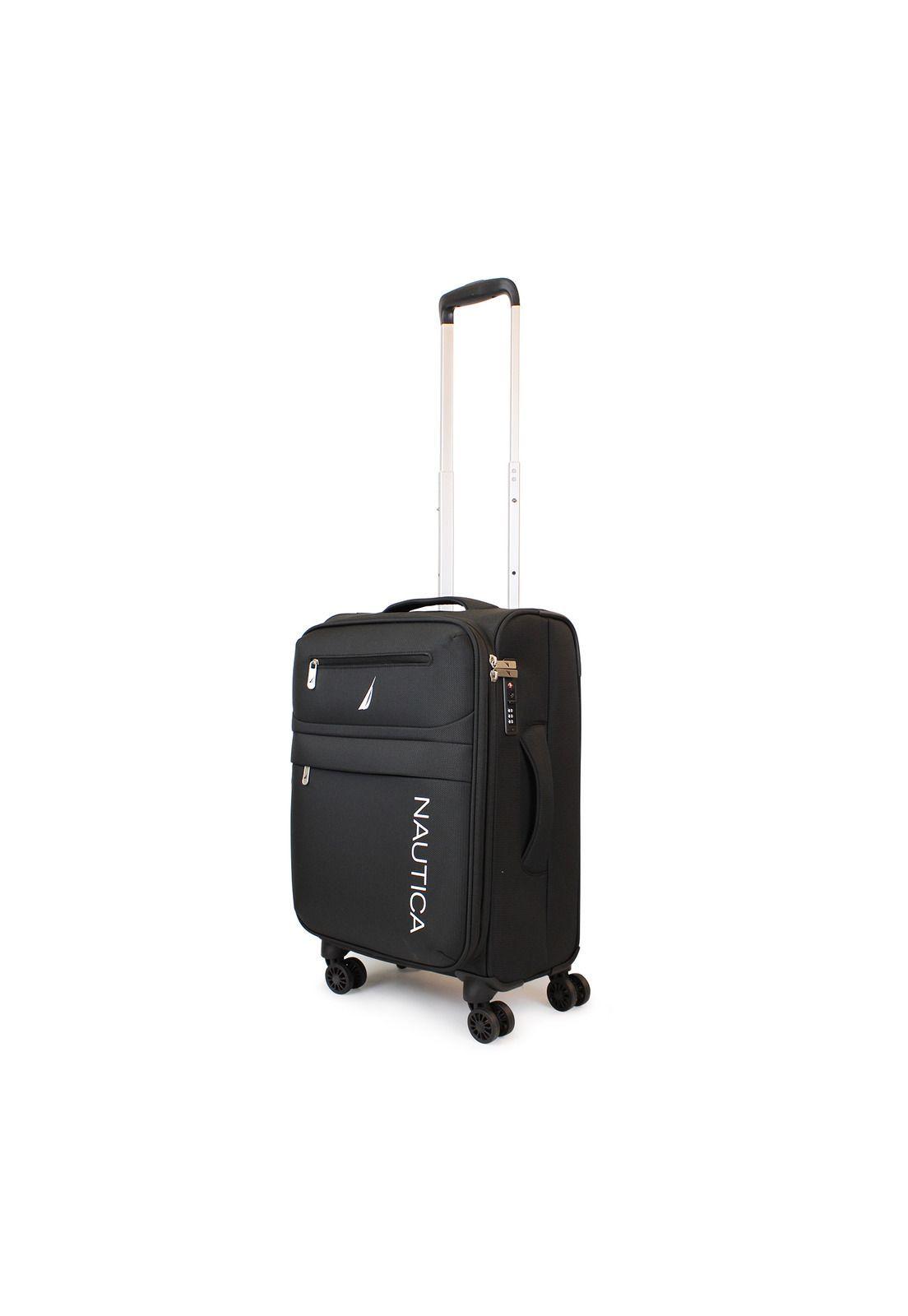 Set de 3 maletas blandas de tela S+M+L Nautica Munich negra-3