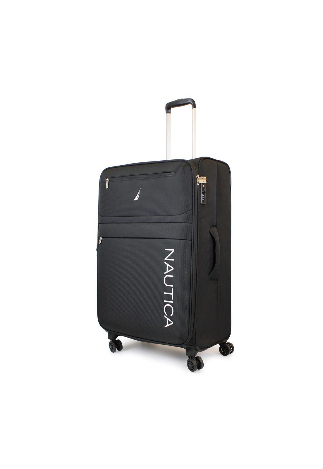 Set de 3 maletas blandas de tela S+M+L Nautica Munich negra-5