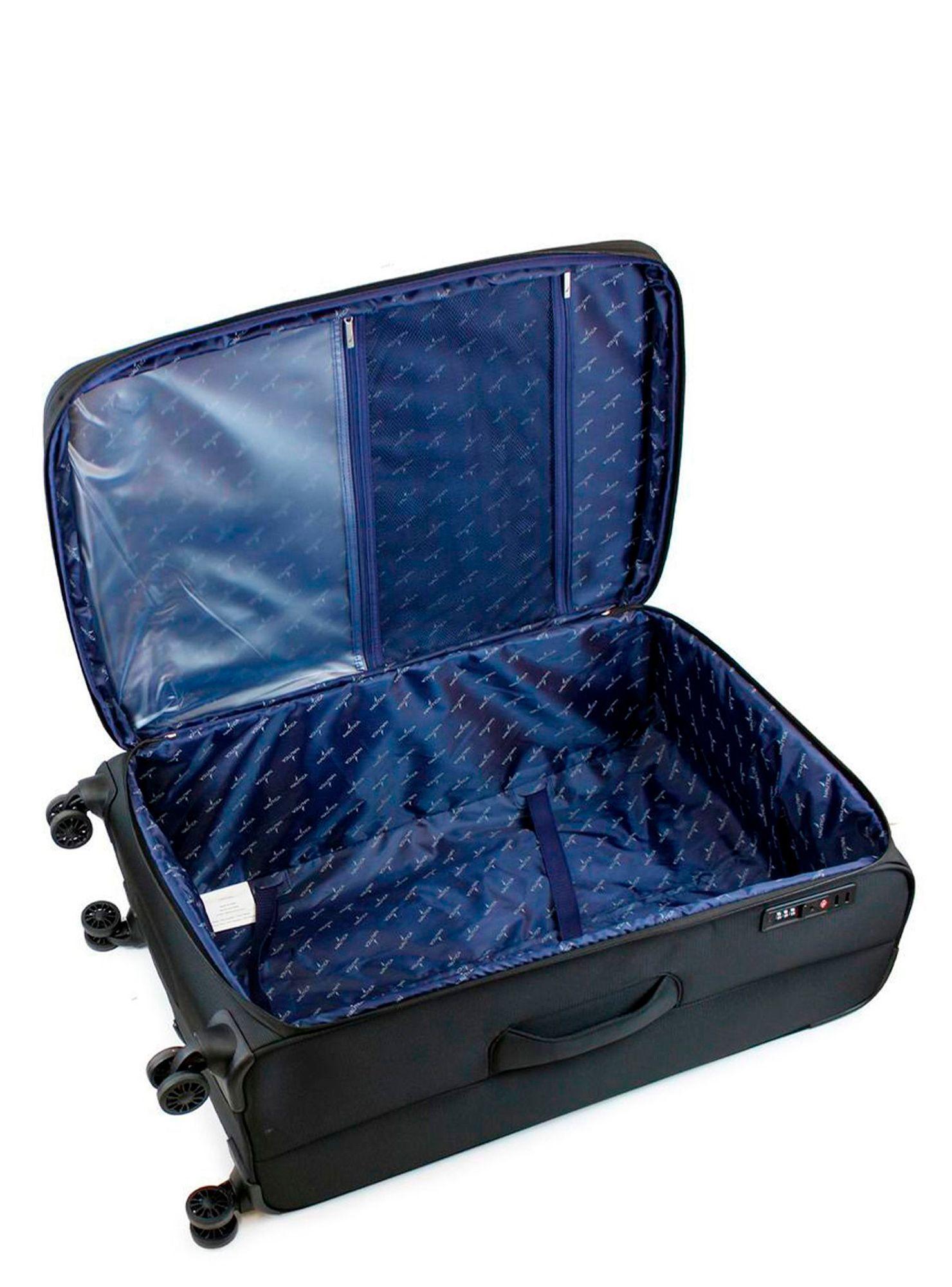 Set de 3 maletas blandas de tela S+M+L Nautica Munich negra-1