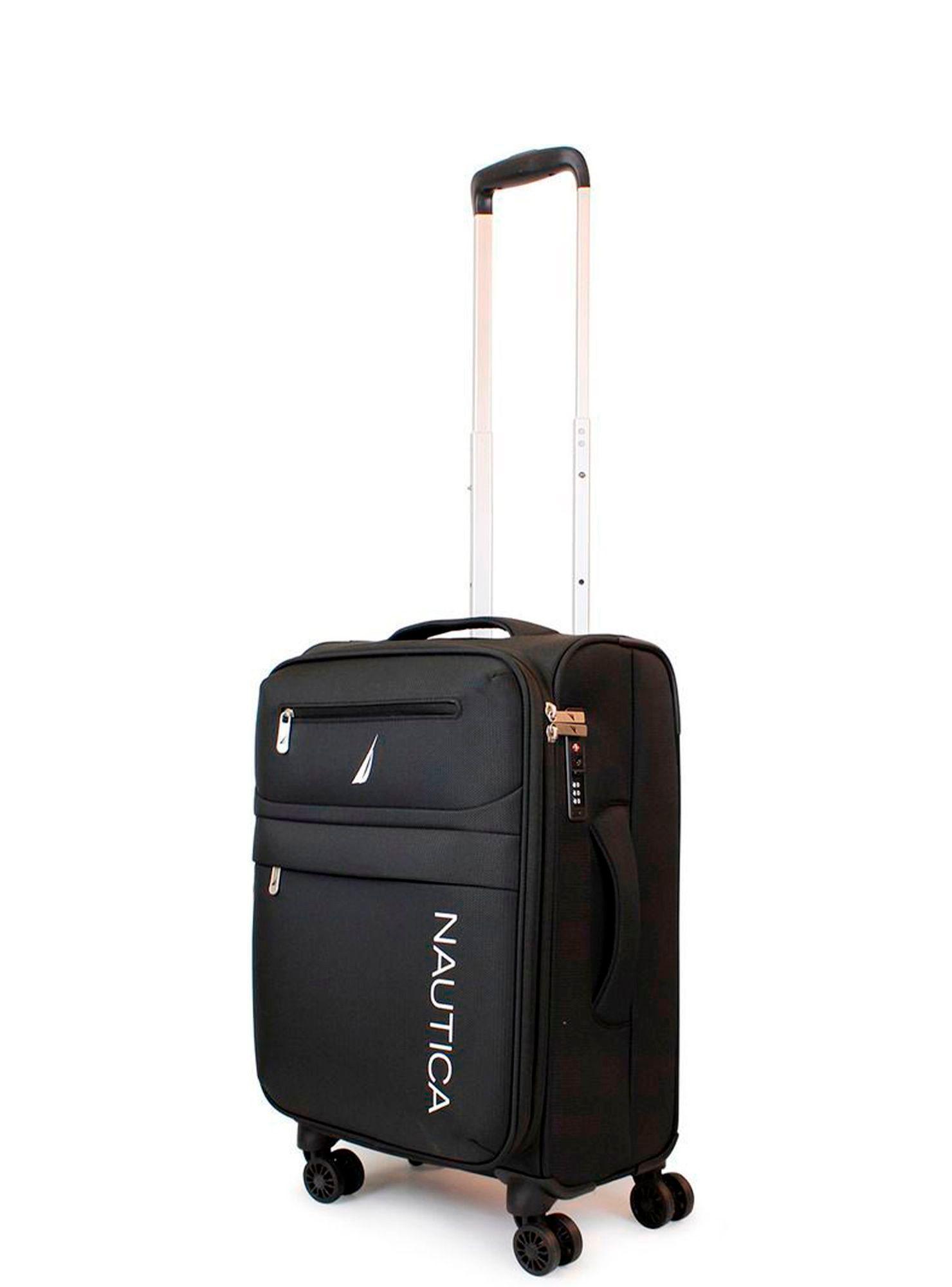 Set de 3 maletas blandas de tela S+M+L Nautica Munich negra-3