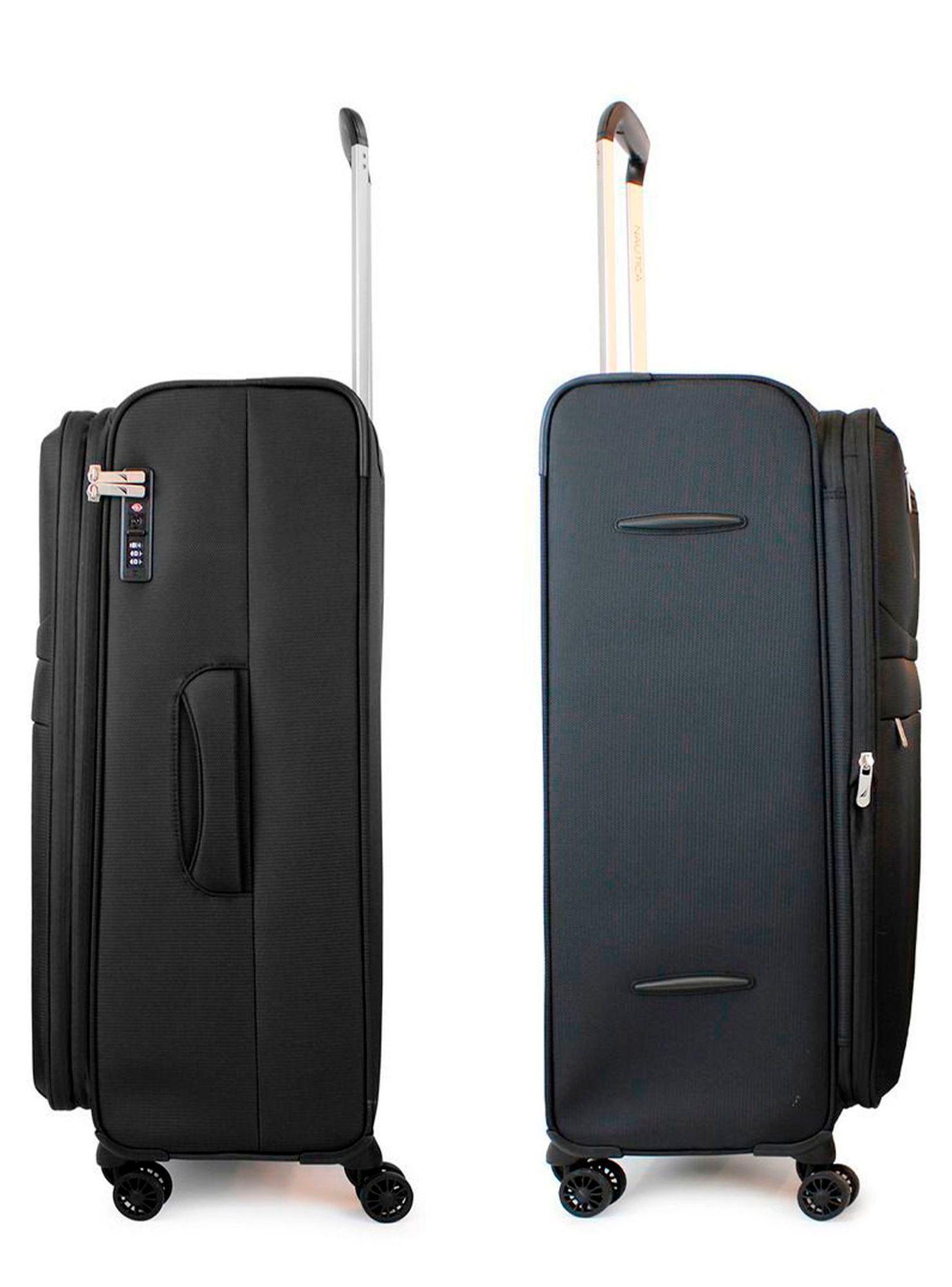 Set de 3 maletas blandas de tela S+M+L Nautica Munich negra-6