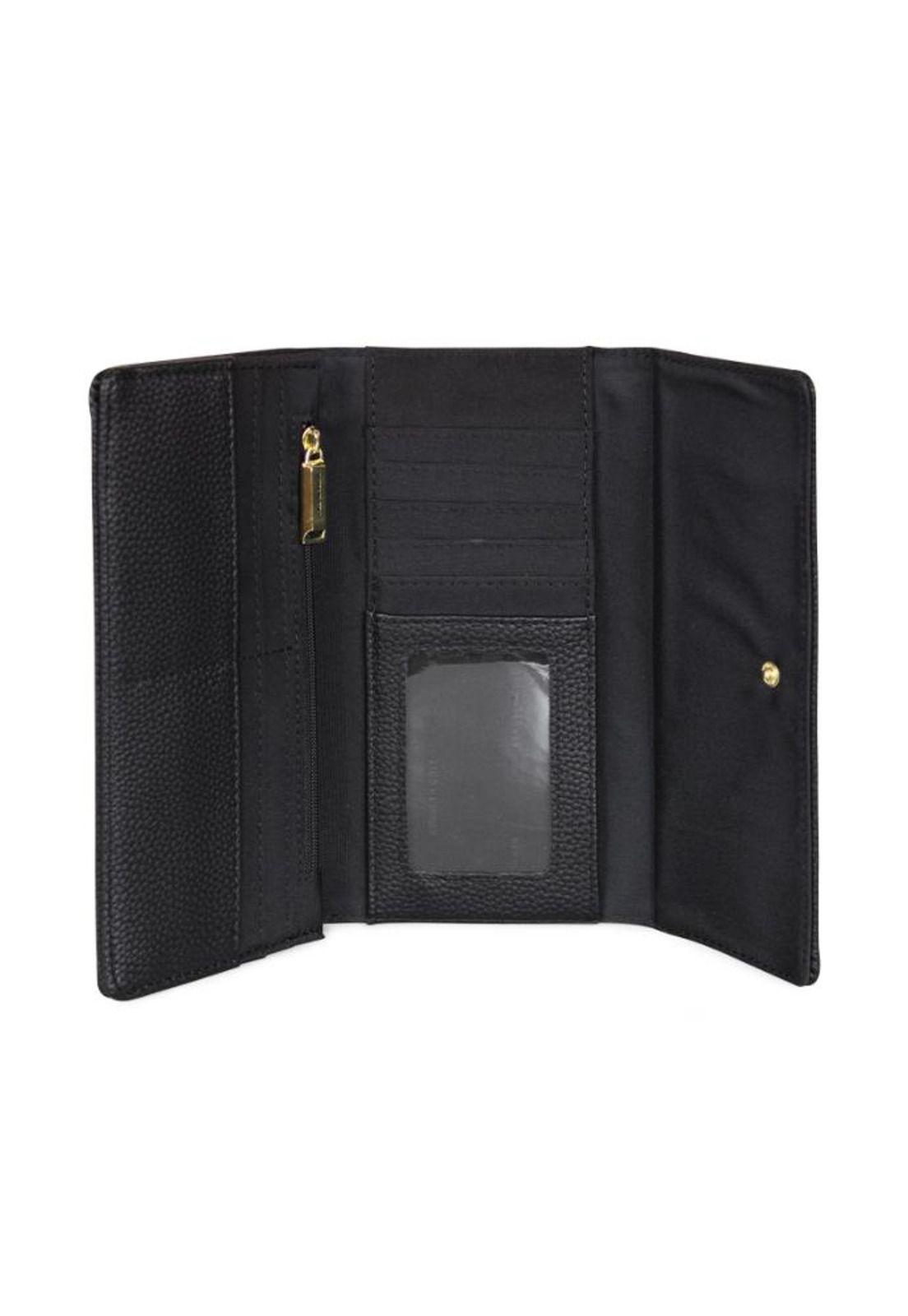 2 Billeteras de mujer Fidelia negra y roja Kenneth Cole-3