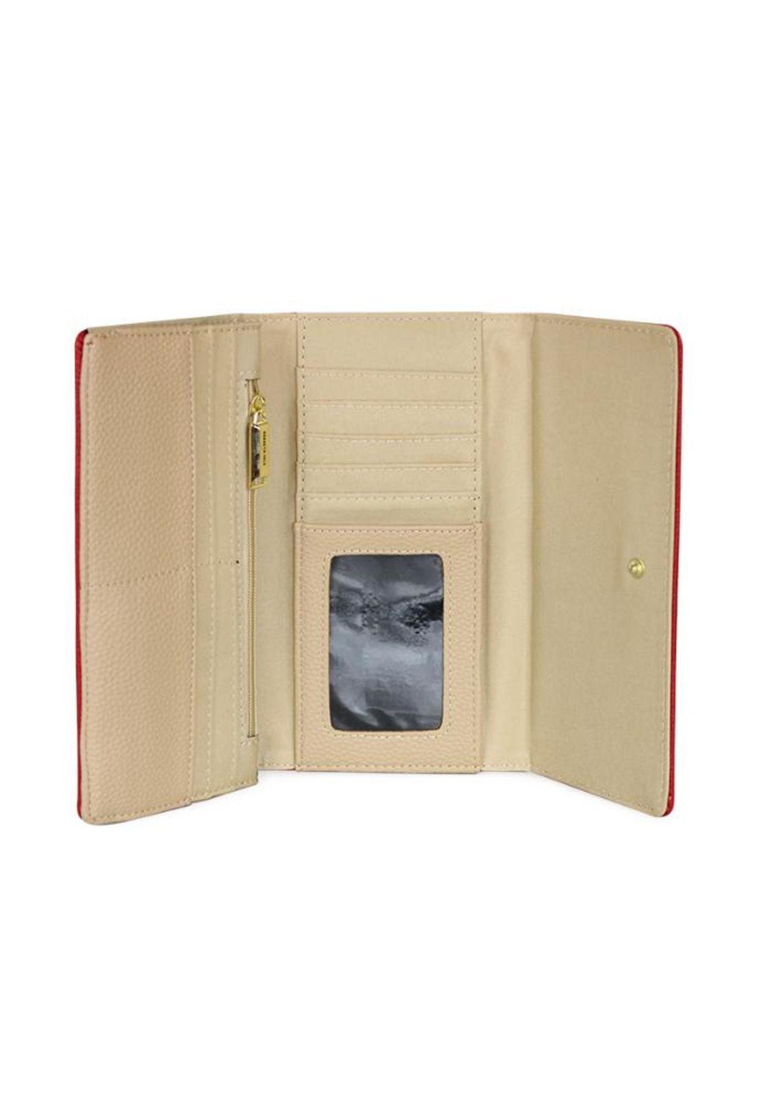 2 Billeteras de mujer Fidelia negra y roja Kenneth Cole-6