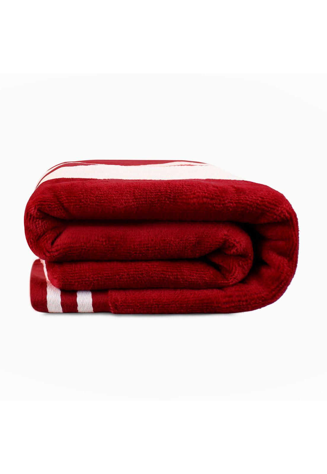 Toalla de playa 100% Algodón 163x81 CABANA roja-4