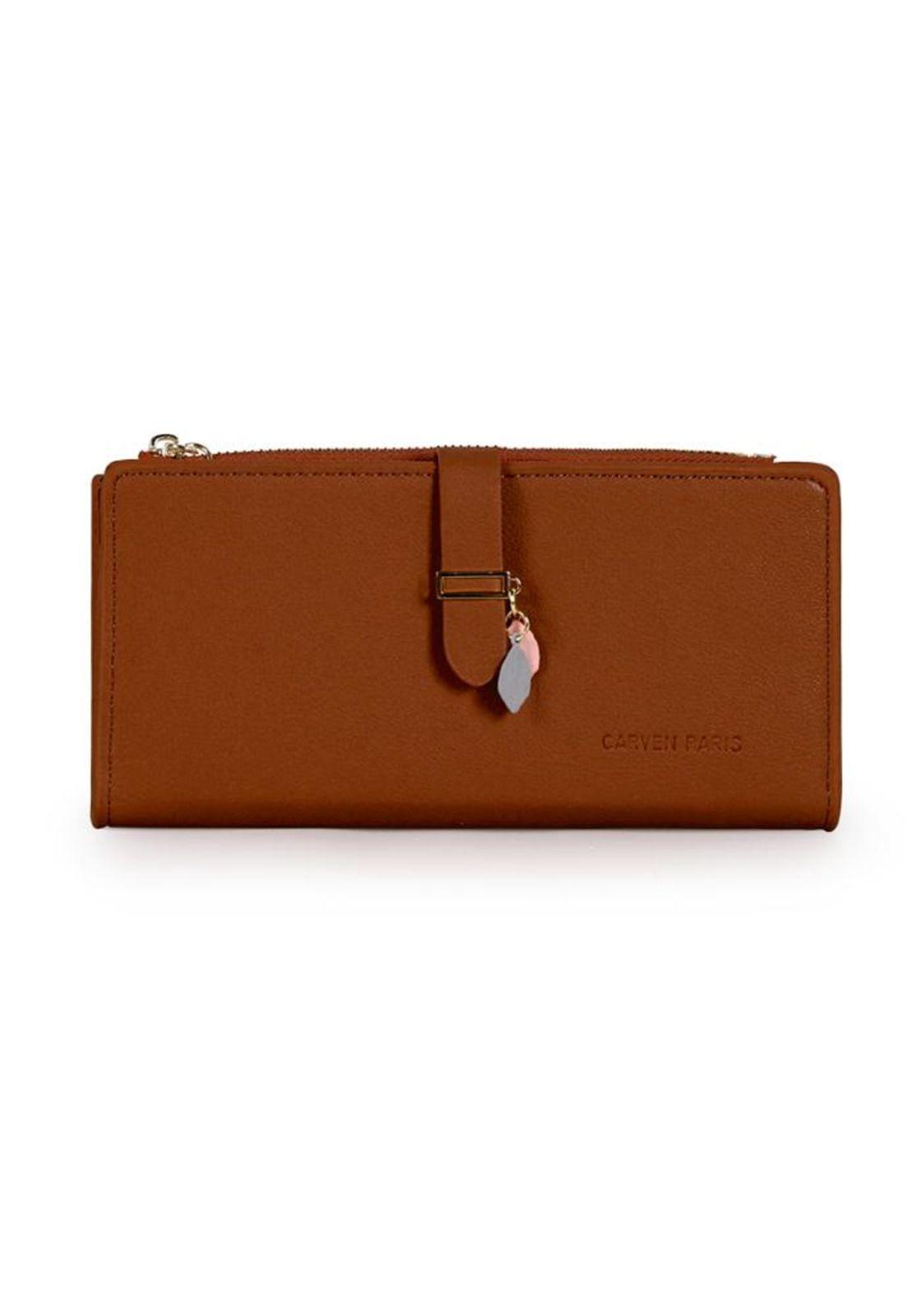 Billetera mujer Vera café Carven-2