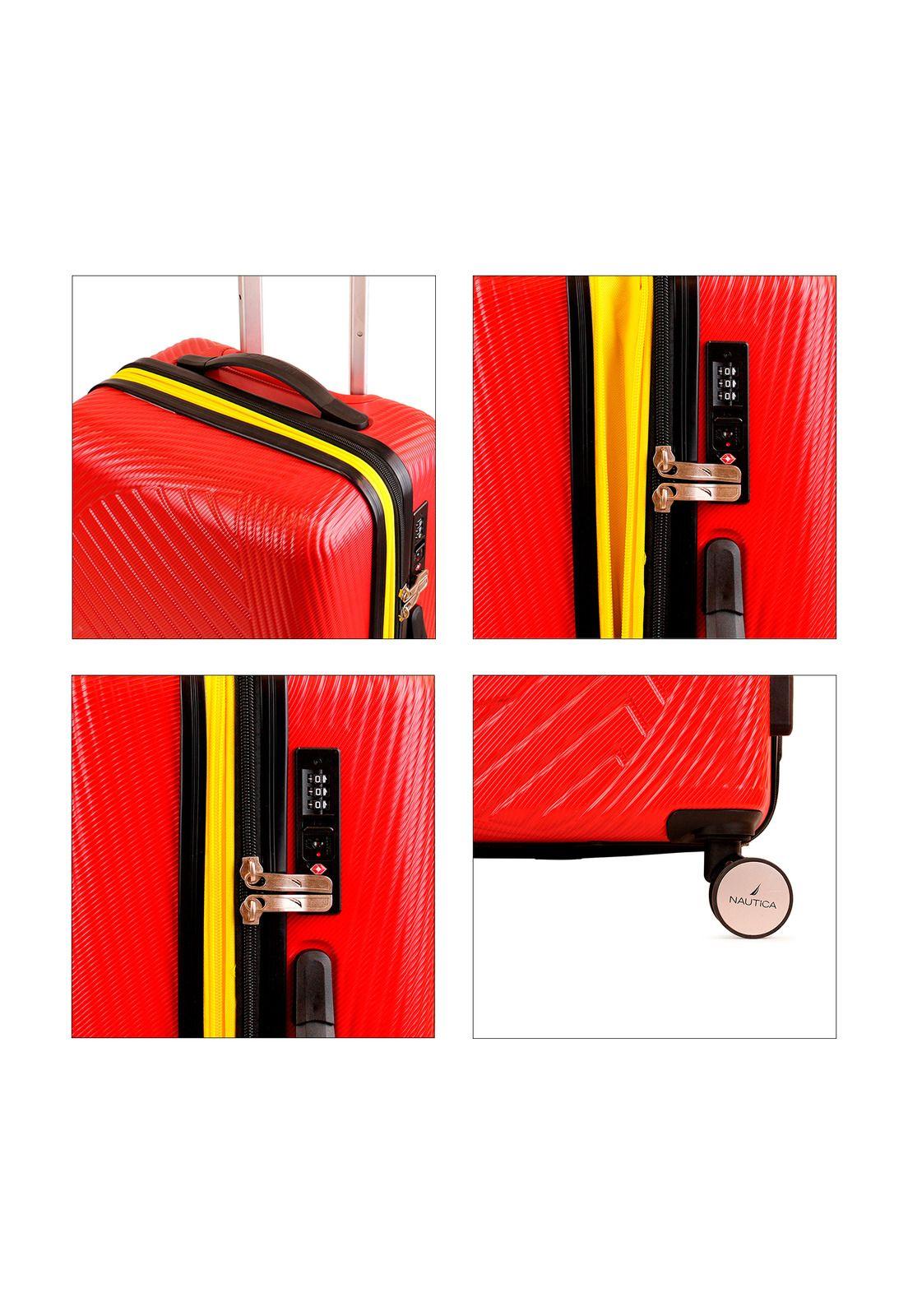 Pack 2 maletas Nautica M+L Bahamas 20kg y 23kg roja-2