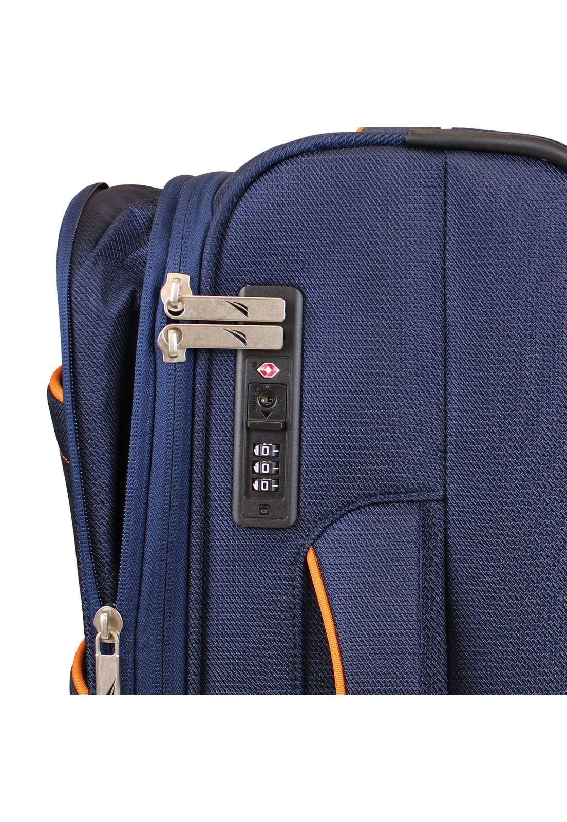 Maleta blanda de tela mediana Nautica Lisboa 20kg azul-2