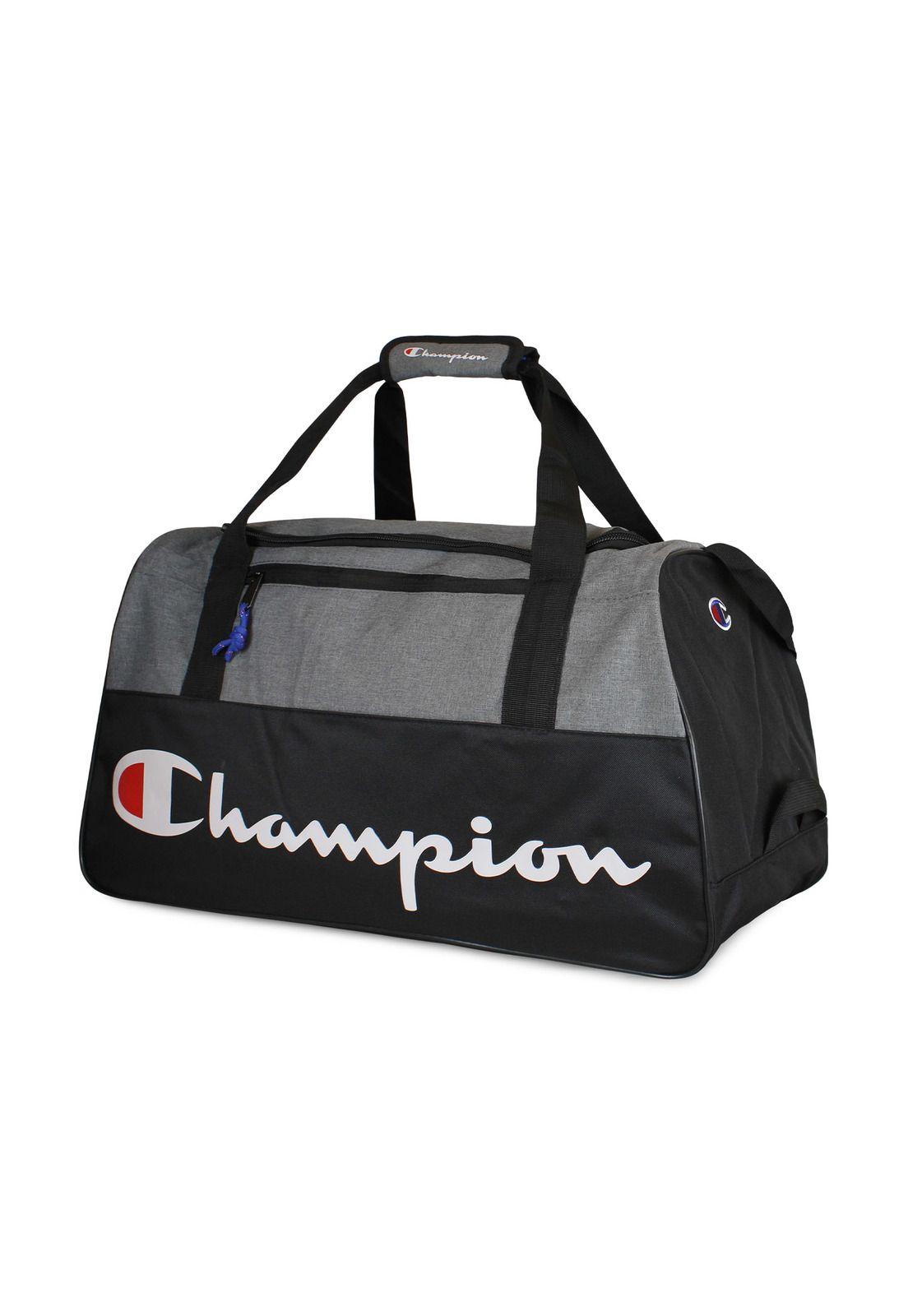 Pack Champion 2 bolsos Deportivo Atlanta 45Lt negro y gris-4