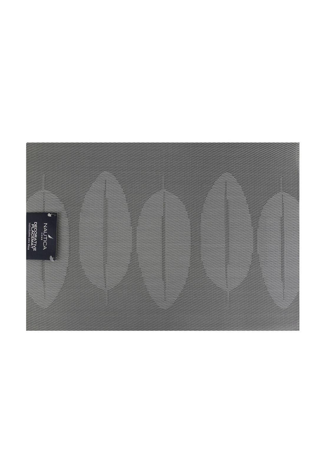 Individual de mesa Nautica Home 45x30cm reversible hojas gris-1