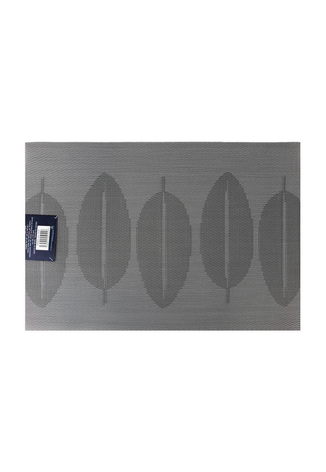 Individual de mesa Nautica Home 45x30cm reversible hojas gris-2