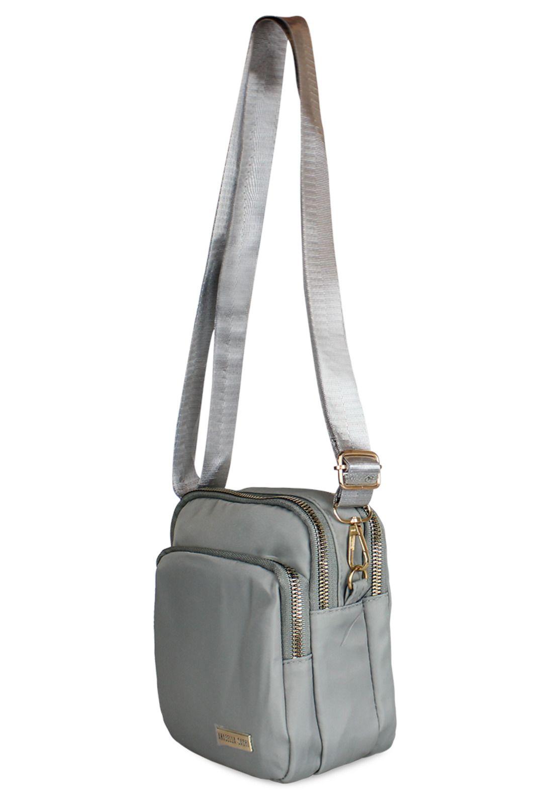 Cartera bandolera Isa gris Anabella Sachi-2