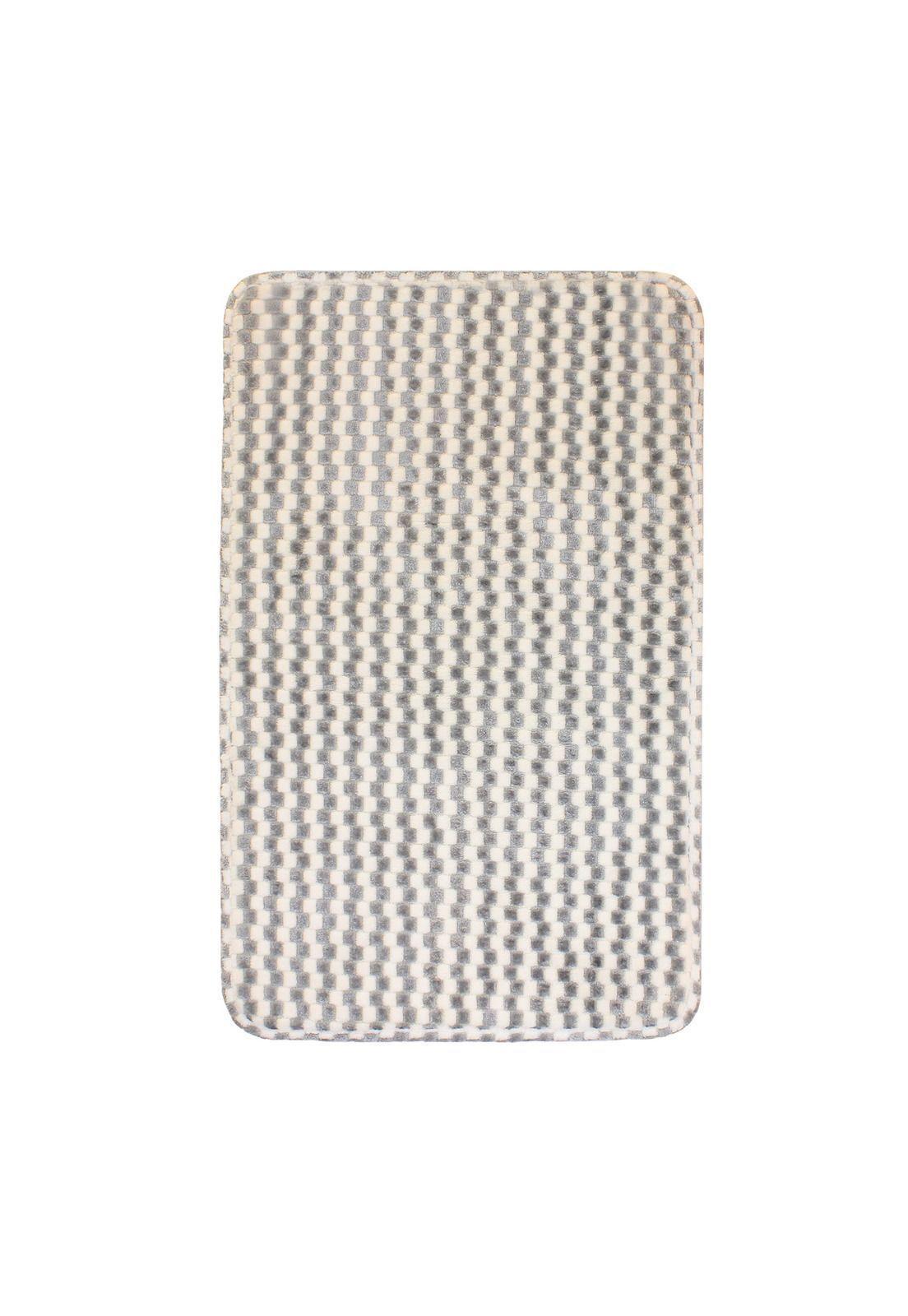 Alfombra de Baño Nautica Home Memory Foam 50x80 cm Cuadros gris claro-5