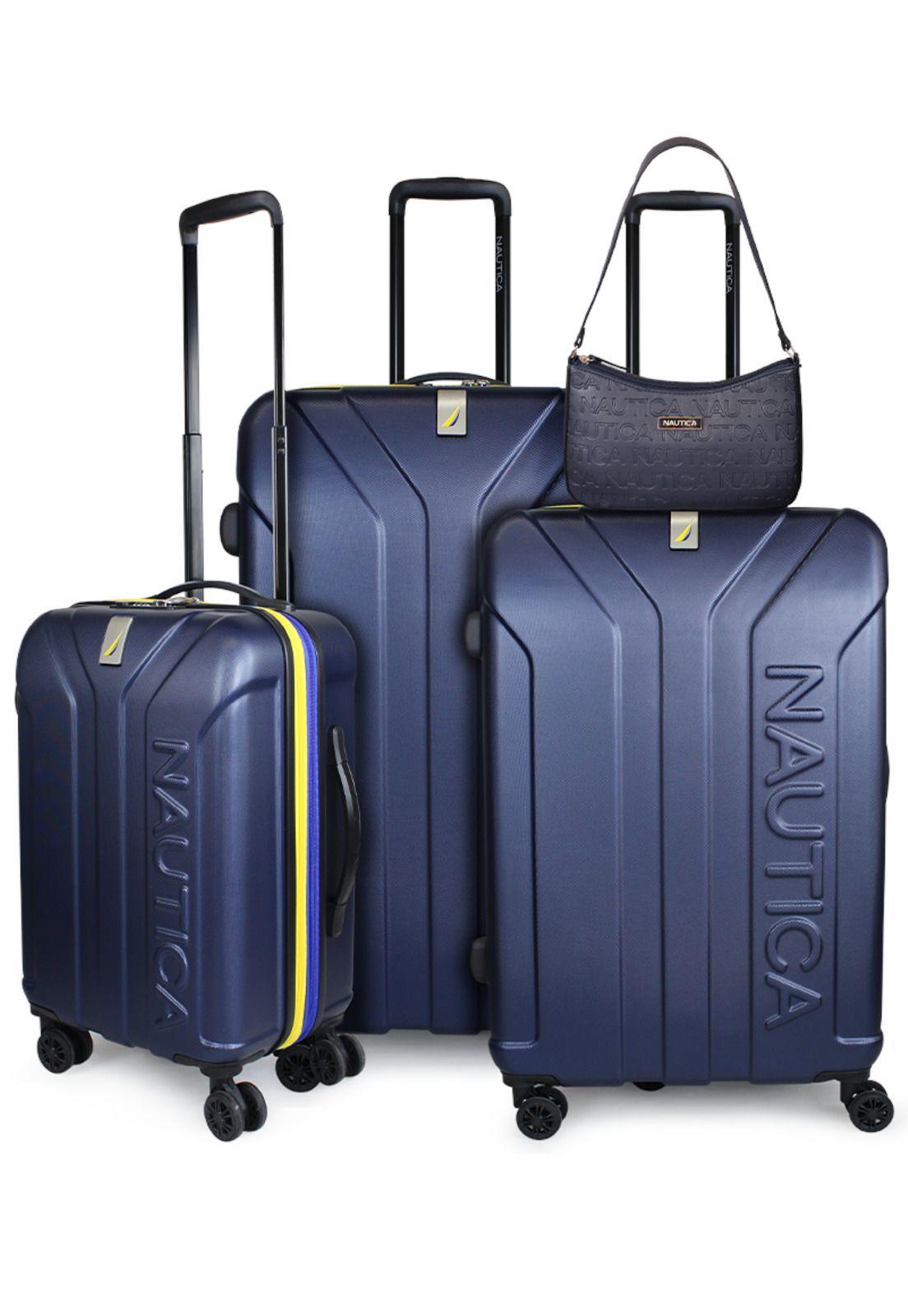 Set Nautica 3 Maletas Prime S+M+L + Cartera Delray azul-0