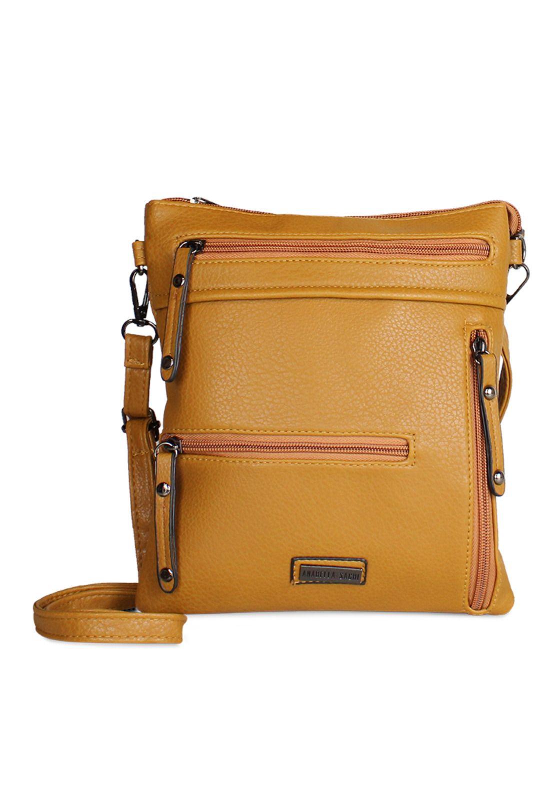 Cartera bandolera Luna camel Anabella Sachi-3