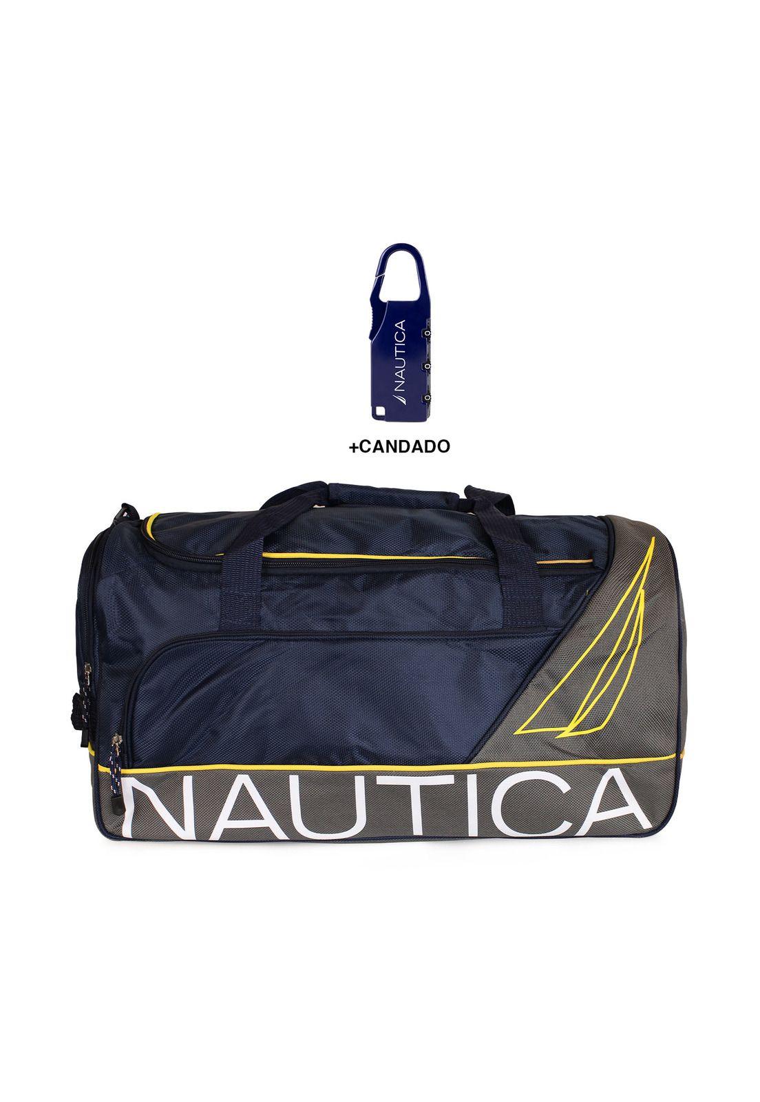 Bolso de Viaje Nautica Mannar M azul + Candado-0