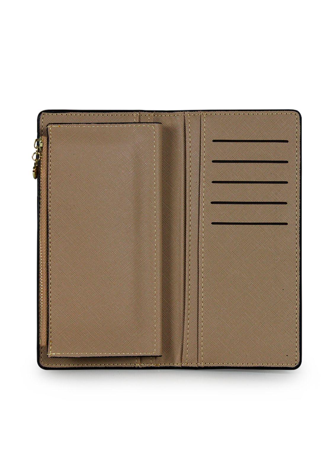 Pack Billetera Vesta taupe + Pañuelo Omani beige Carven-5