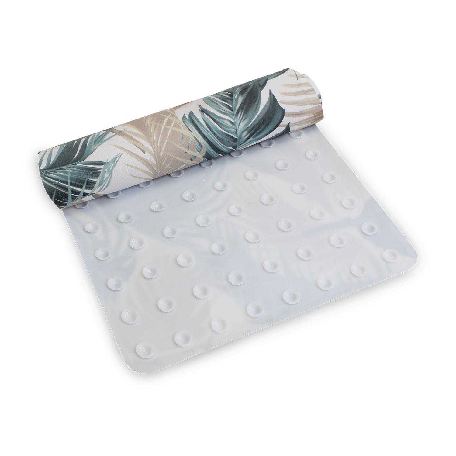 Alfombra de baño Nautica Home PVC antideslizante 39x69cm hojas tropicales-2