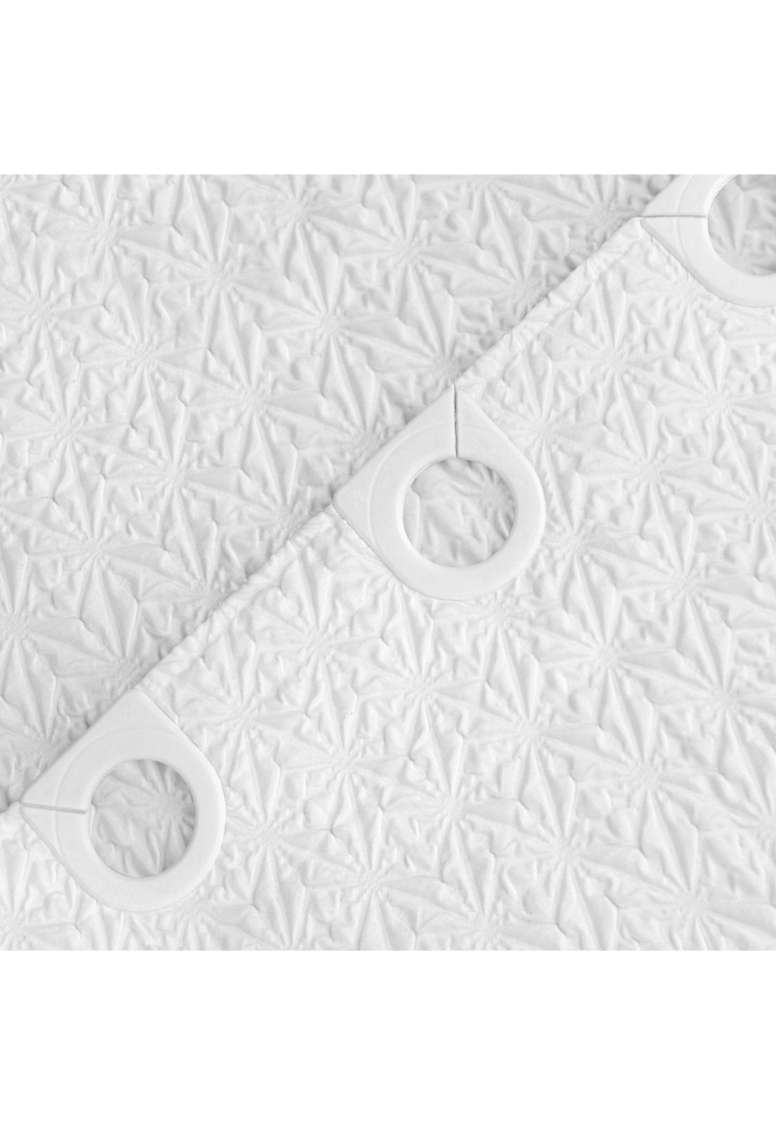 Cortina de baño Nautica Home 180x180cm diseño 3D copos-2