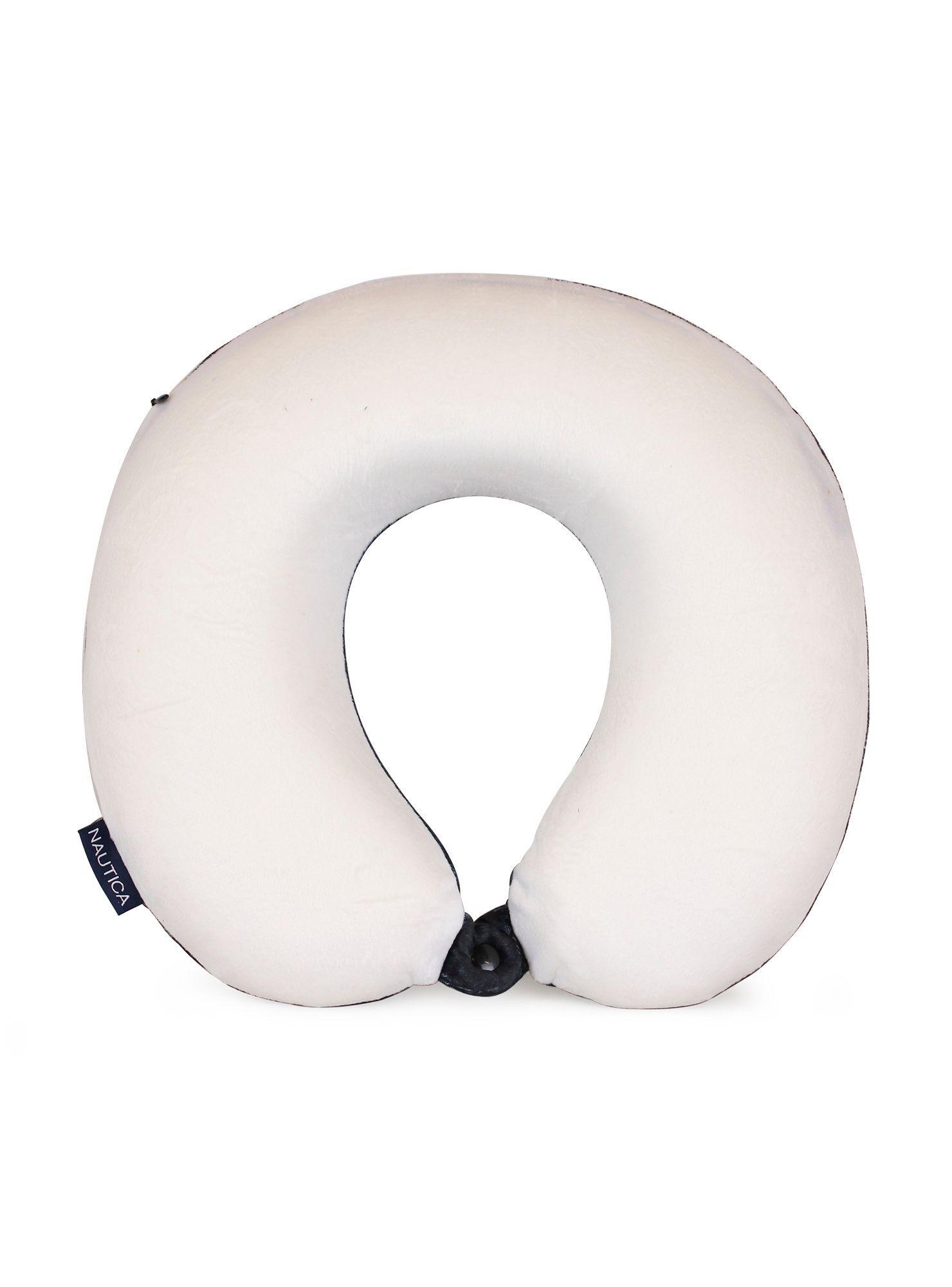 Almohada de viaje Memory Foam Negra-Blanco Nautica-2