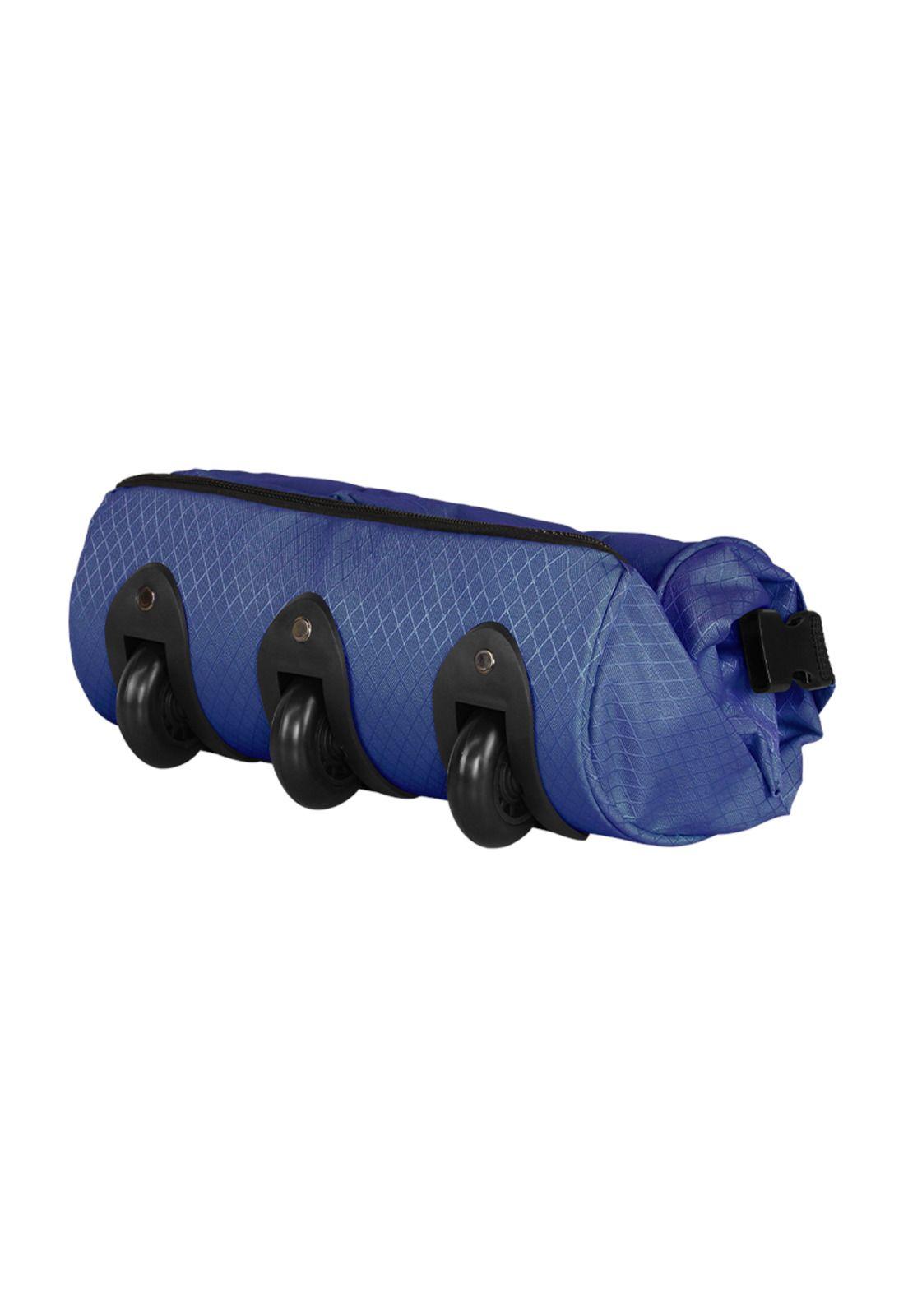 Bolso tipo Mochila con ruedas + Candado Challenger azul-5