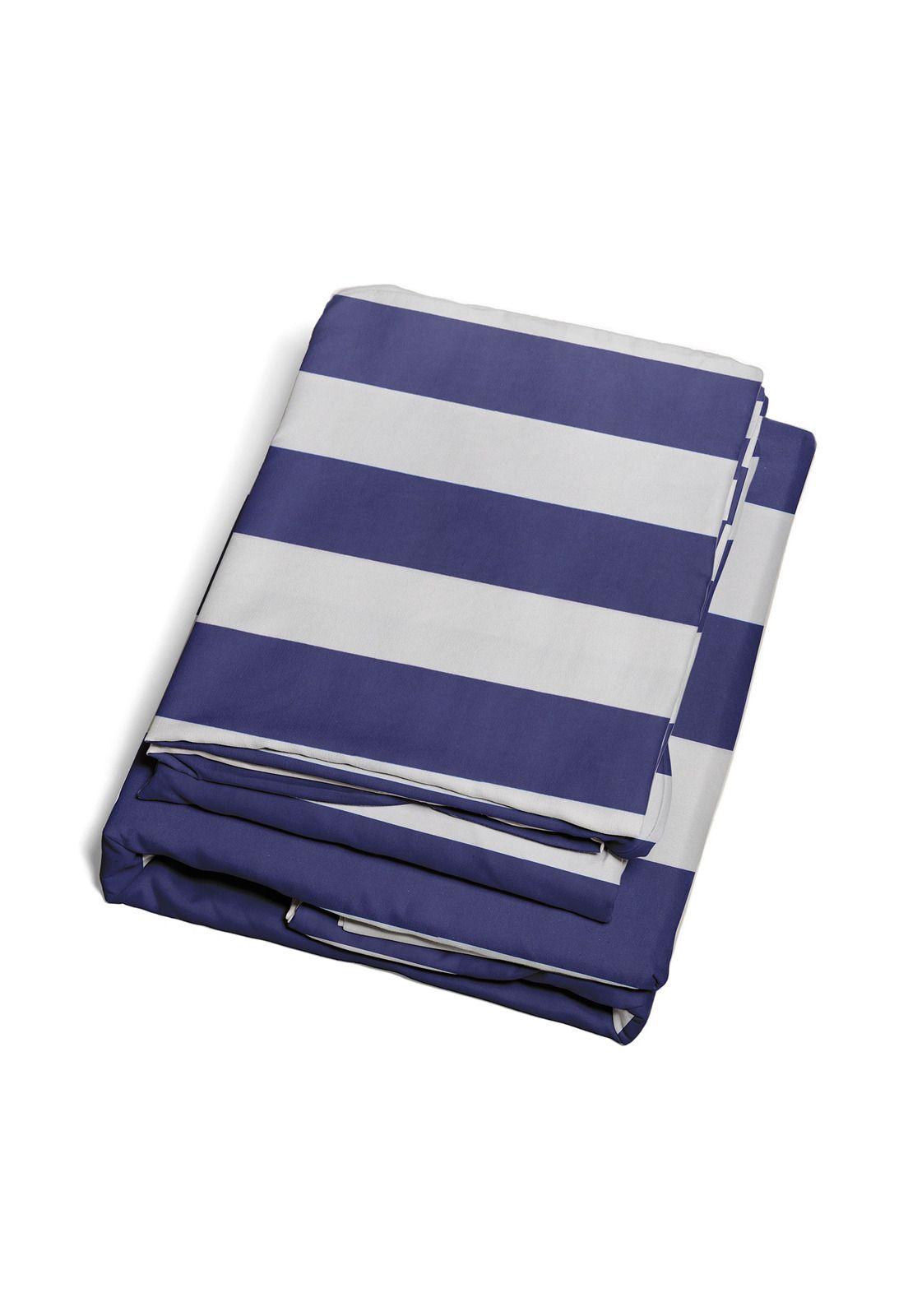 Juego de Sábanas Nautica 3piezas microfibra 1,5 Plazas diseño azul marino-2