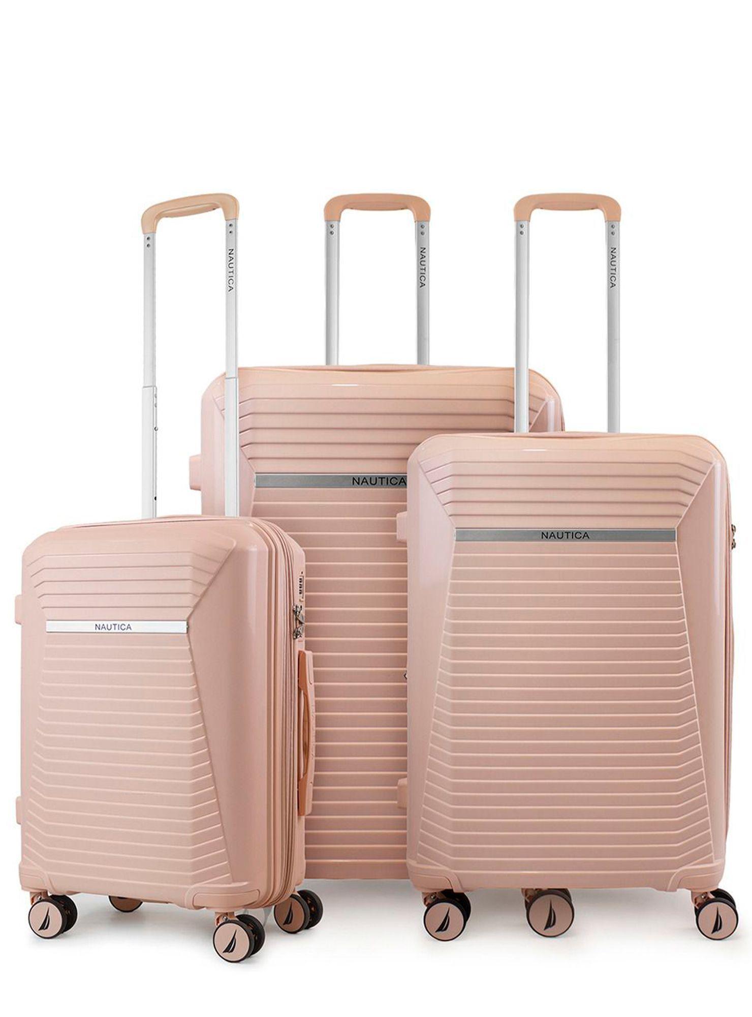 Set 3 Maletas Nautica Niza S+M+L Cabina 10k Mediana 20k y Grande 23k rosa-0