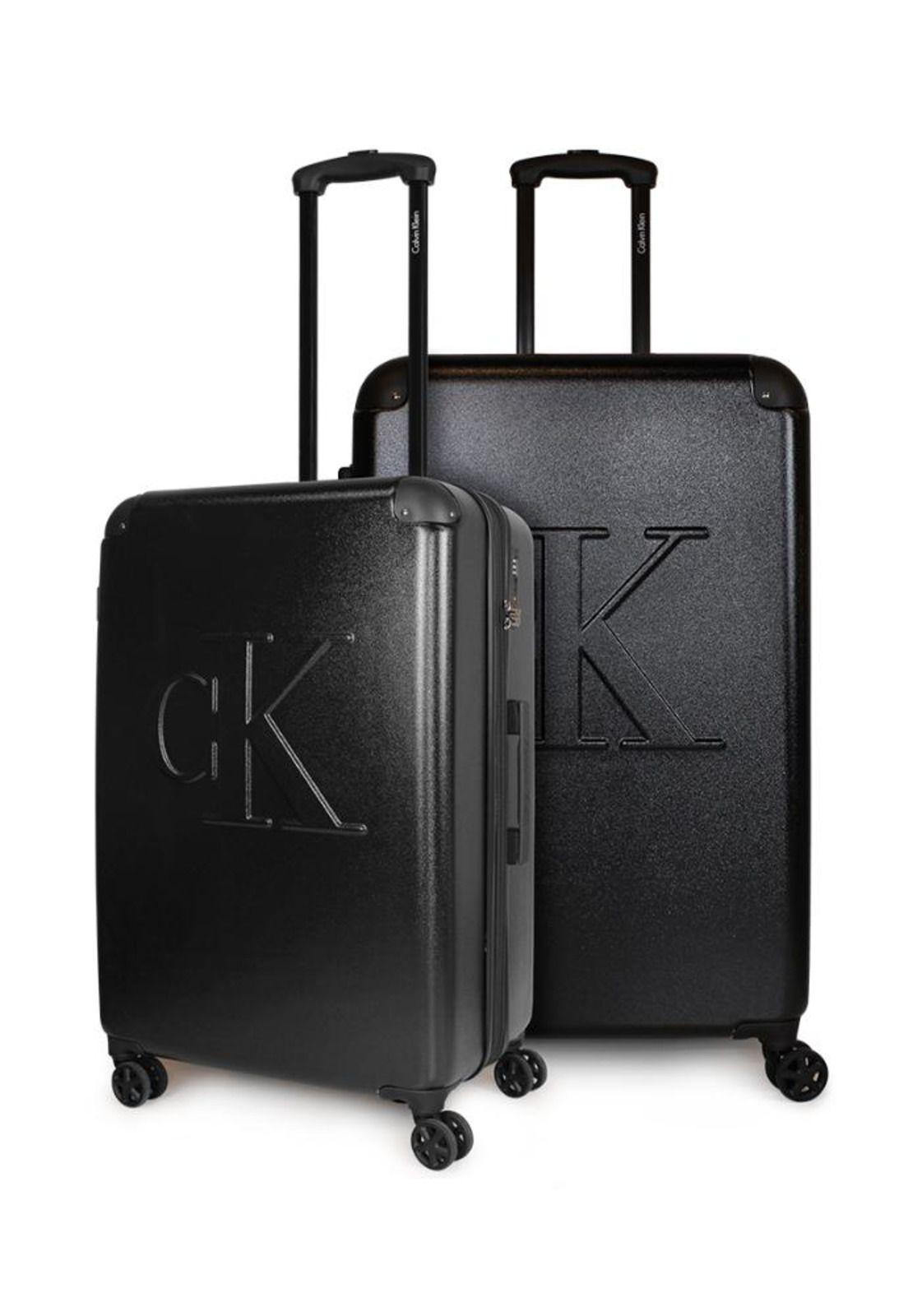 Pack 2 maletas Cadillac mediana 20kg+Grande 23kg negra Calvin Klein-0