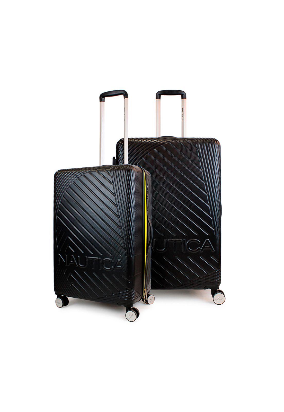 Pack 2 maletas Nautica M+L Bahamas 20kg y 23kg negra-0