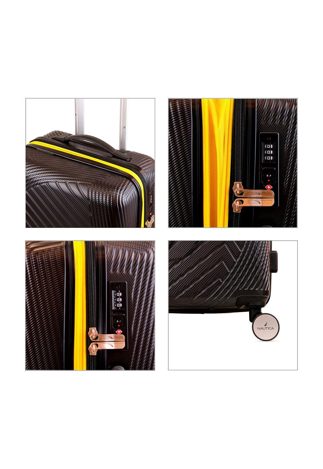 Pack 2 maletas Nautica M+L Bahamas 20kg y 23kg negra-2