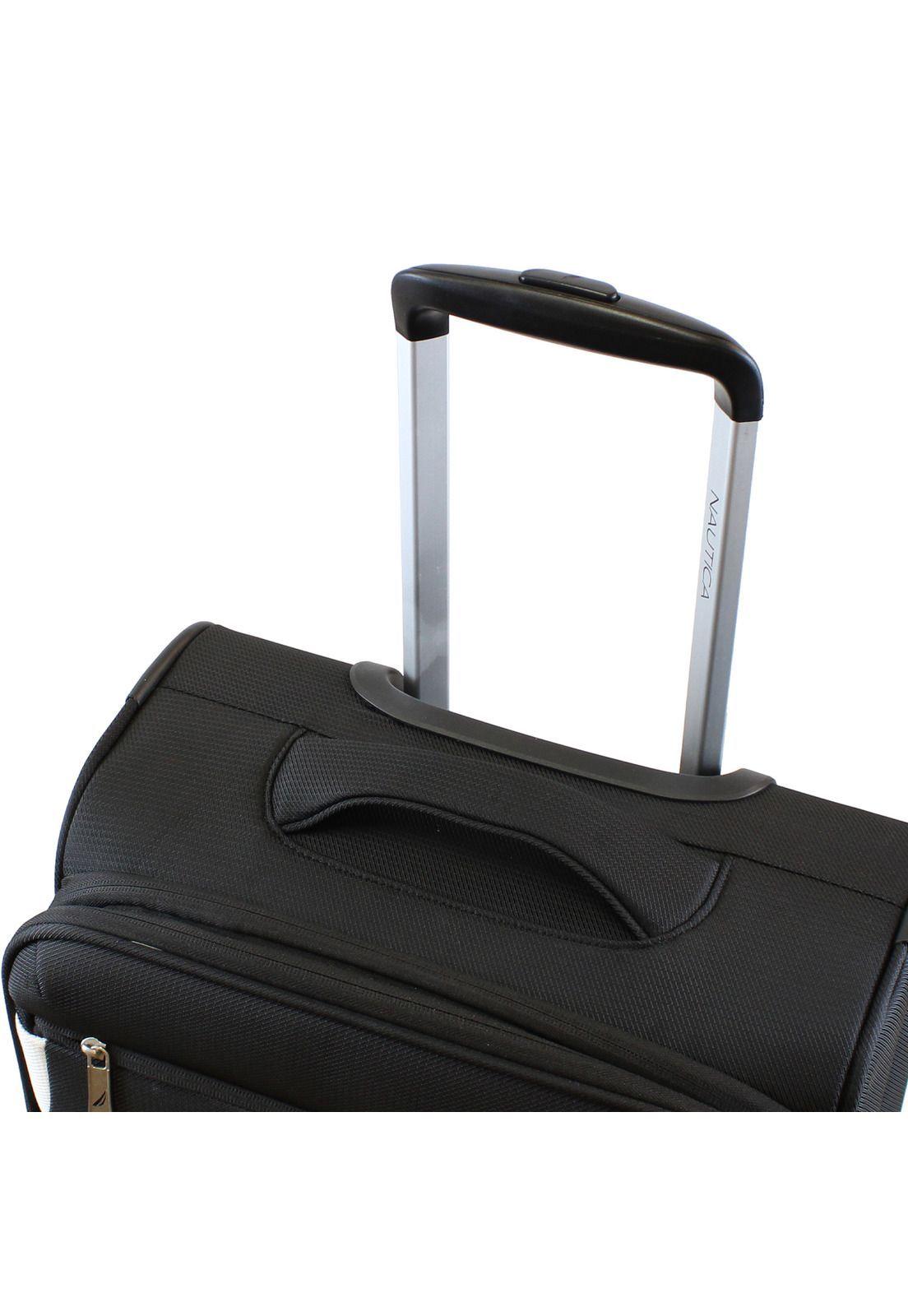 Maleta blanda de tela grande Nautica Marbella L 23kg negra-3