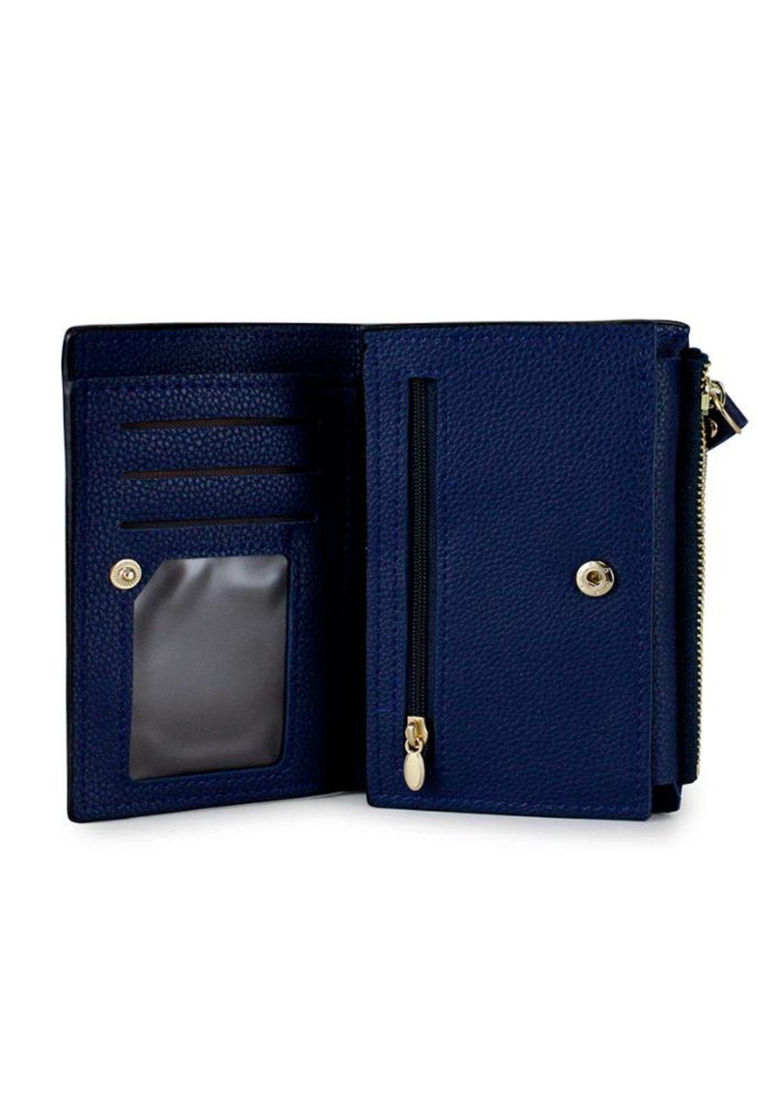 2 Billeteras de mujer Adara negra y azul Carven-6