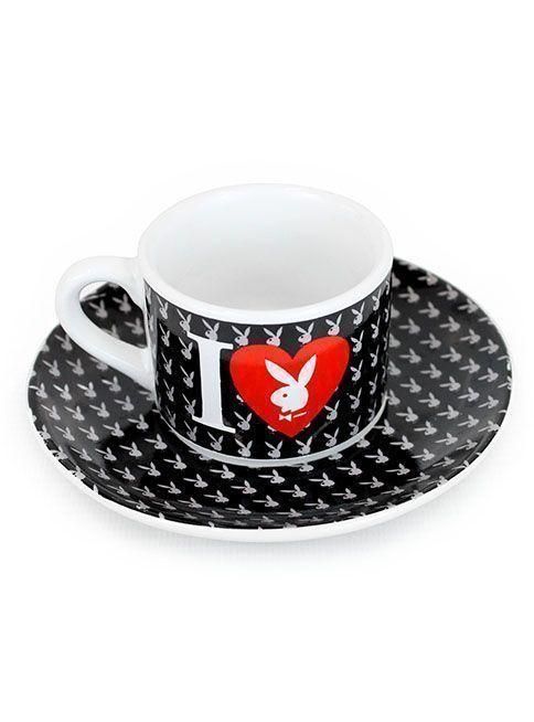 Juego de Tazas Playboy Negras 021-0