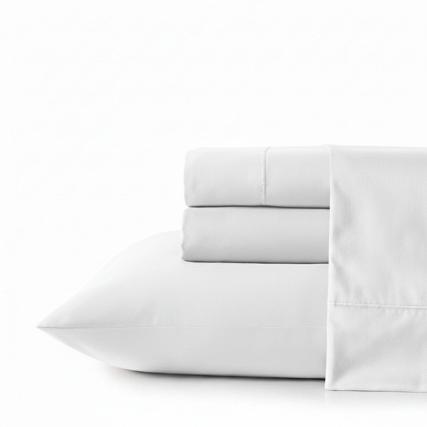 Juego de sábanas Nautica 4 piezas microfibra 2 plazas blanca-0