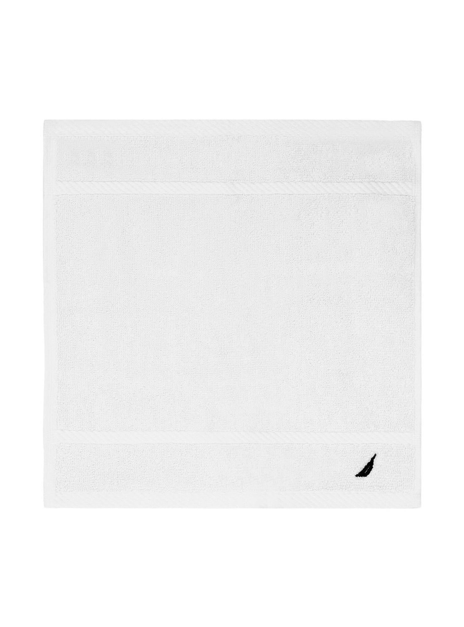 Toalla de cara SIGNATURE Nautica 100% algodón 33x33cm premium blanco-1
