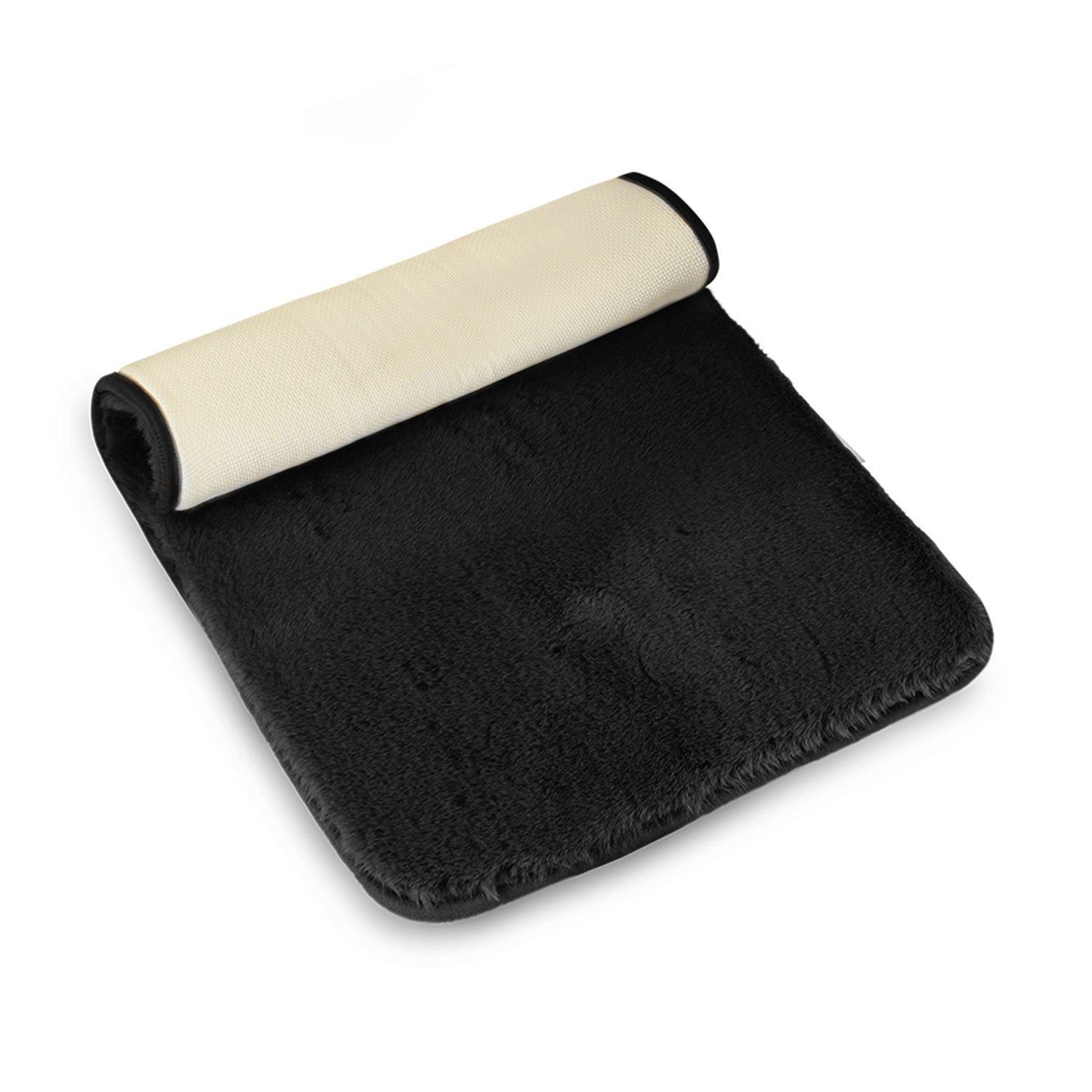 Alfombra de baño Nautica Home ultra suave 40x60cm negra-2