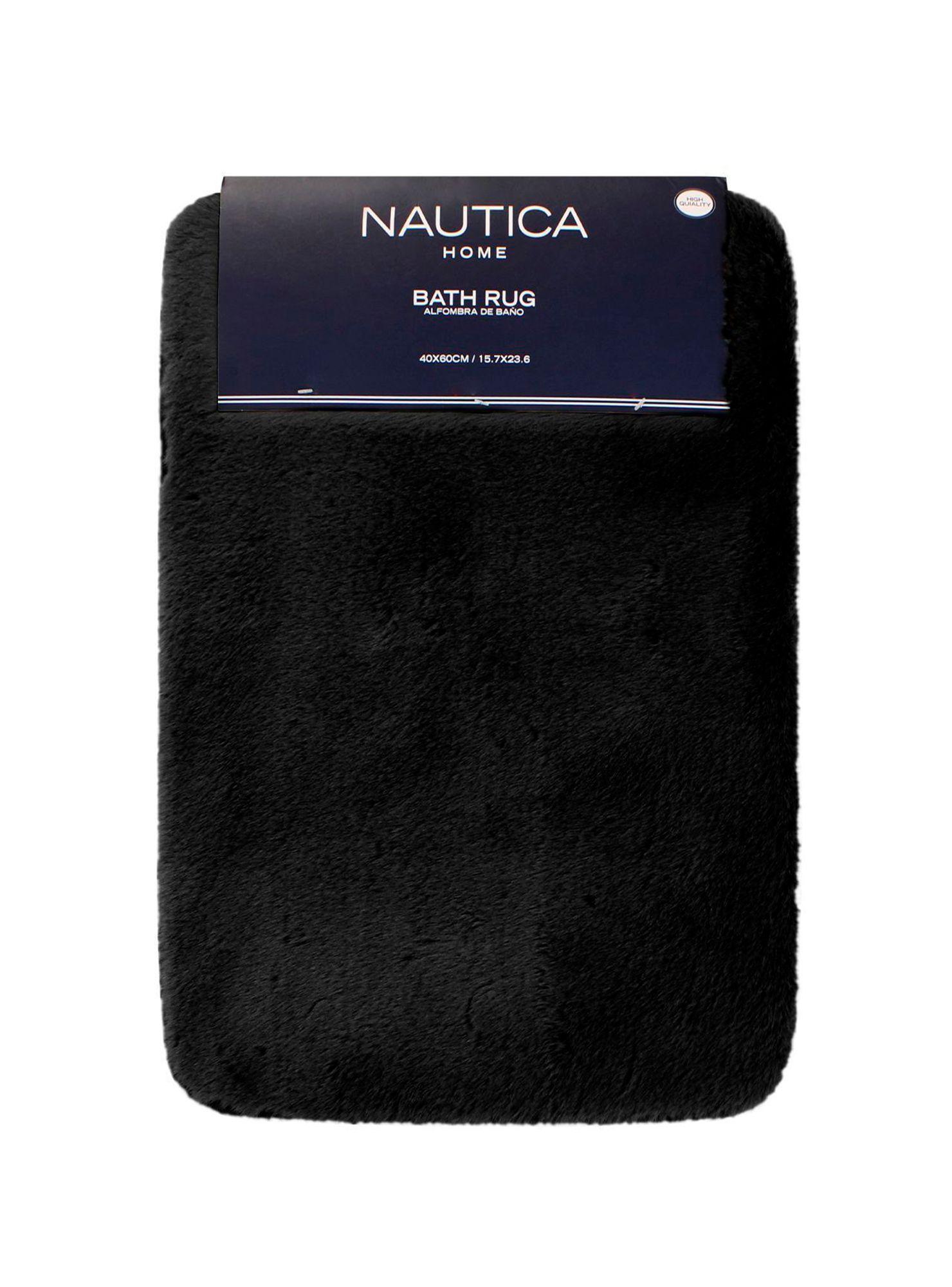 Alfombra de baño Nautica Home ultra suave 40x60cm negra-1