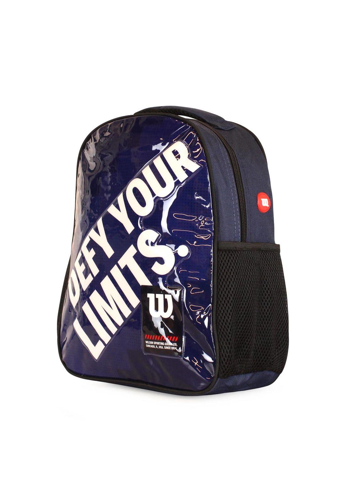 Pack Wilson 2 mochilas infantil Logan negra y azul-5